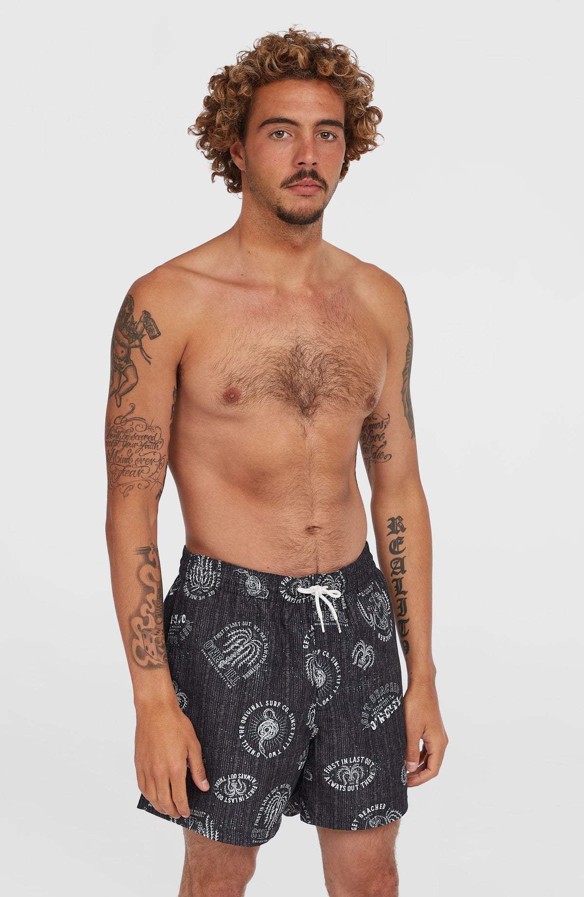 Cali Print 15'' Swim Shorts Black Mystical