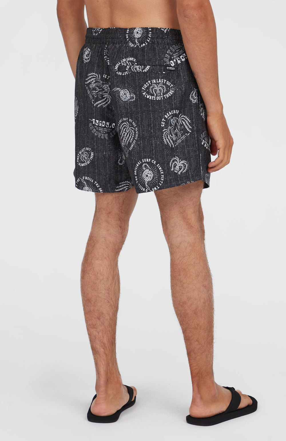 Cali Print 15'' Swim Shorts Black Mystical