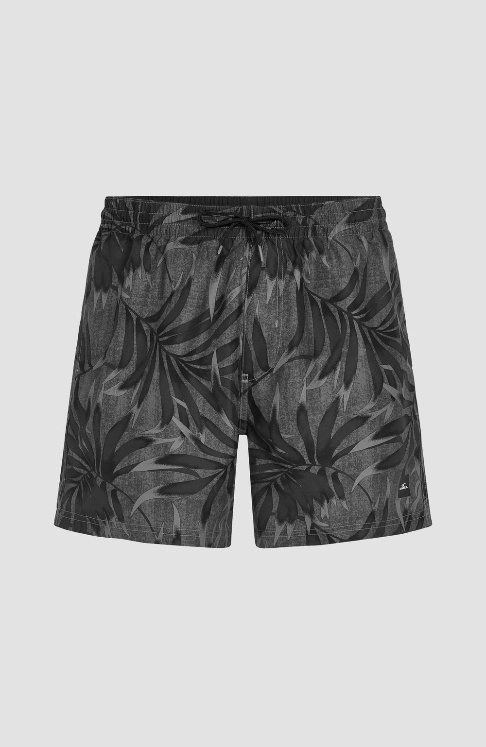 Cali Floral 16'' Swim Shorts Black Dipped Leaves