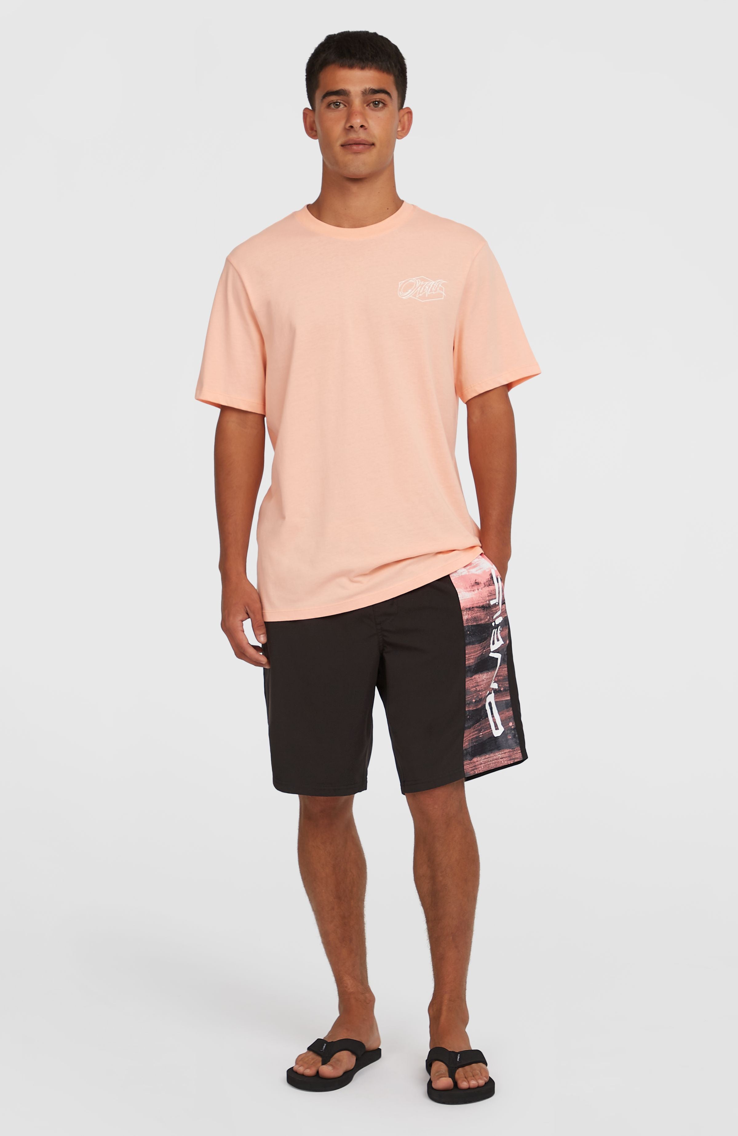 Retro 19'' Swim Shorts Coral Melted Texture
