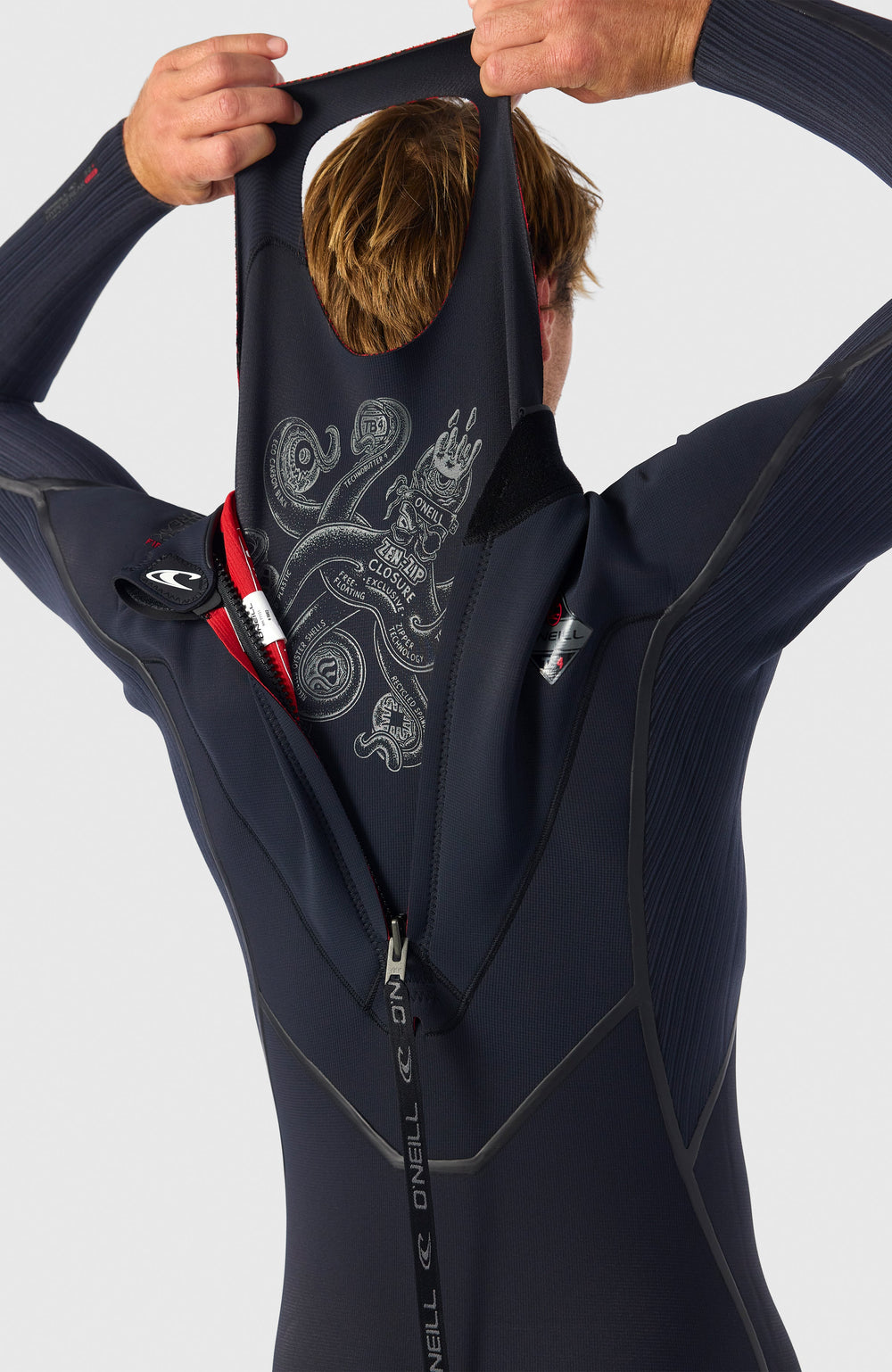 Hyperfreak Fire 5/4mm+ Back Zip Full Wetsuit BLACK/BLACK