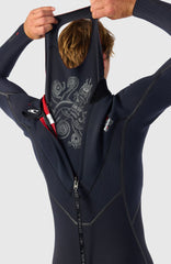Hyperfreak Fire 5/4mm+ Back Zip Full Wetsuit BLACK/BLACK