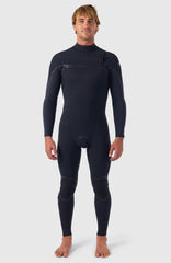 Hyperfreak Fire 4/3mm+ Chest Zip Full Wetsuit BLACK/BLACK