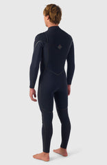 Hyperfreak Fire 4/3mm+ Chest Zip Full Wetsuit BLACK/BLACK