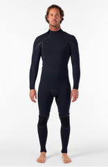 Hyperfreak Fire 4/3mm+ Back Zip Full Wetsuit BLACK/BLACK