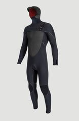 Psycho Tech 6/4mm Chest Zip Full Wetsuit with Hood BLACK/BLACK