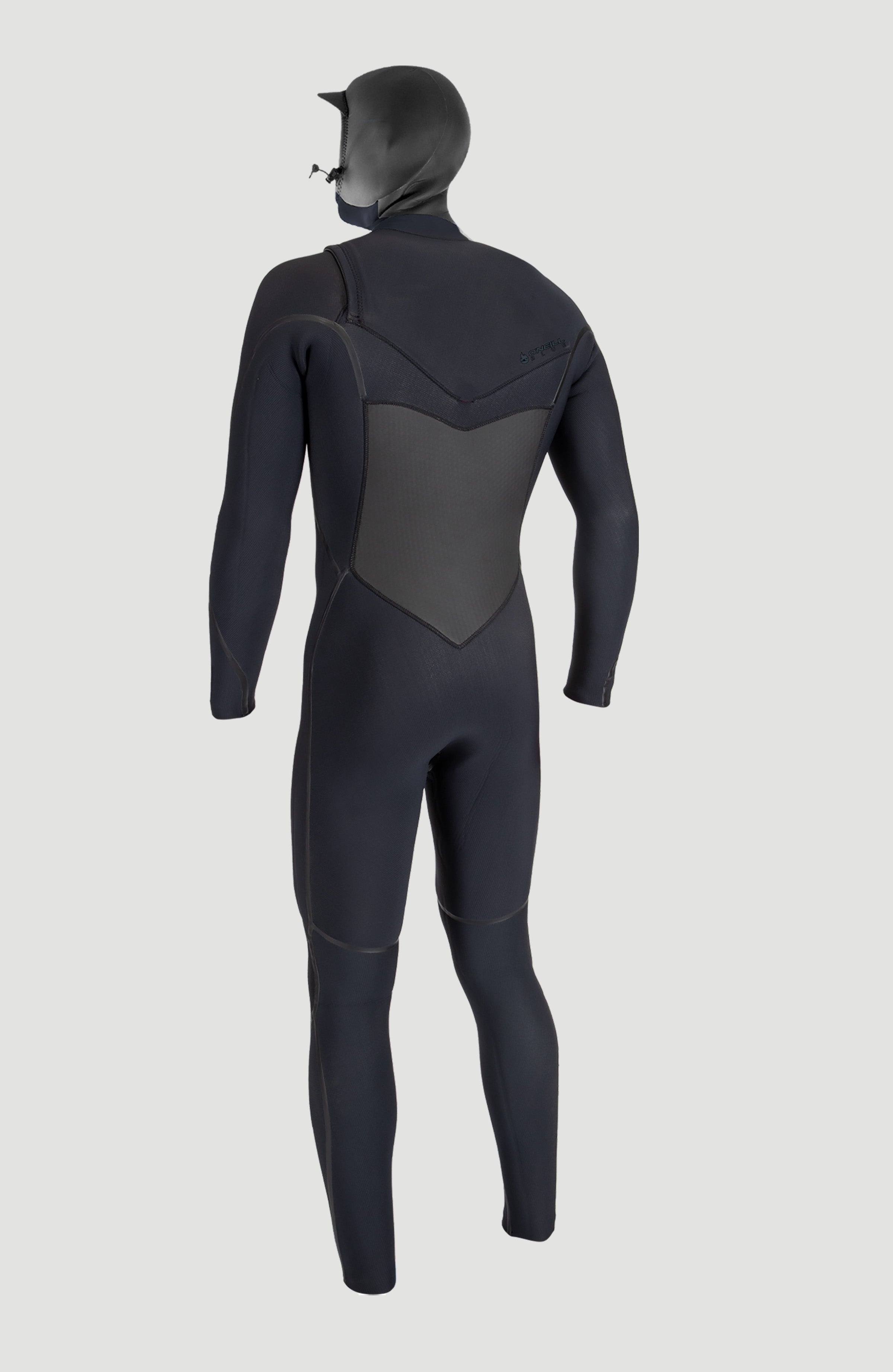 Psycho Tech 6/4mm Chest Zip Full Wetsuit with Hood BLACK/BLACK