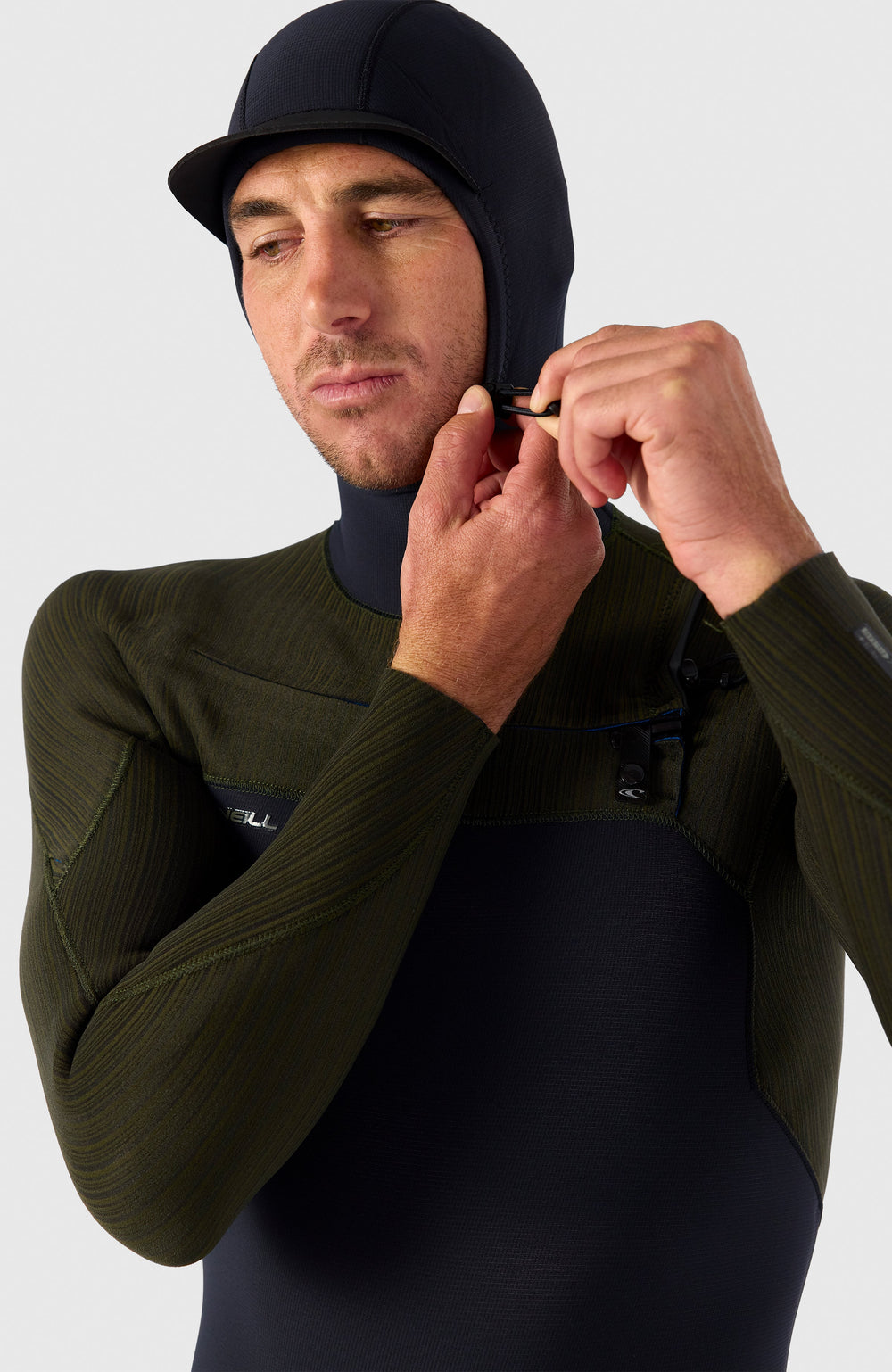 O'Neill Men Hyperfreak 5/4mm Chest Zip Full Wetsuit with Hood Men – O'Neill BLACK/BLACK