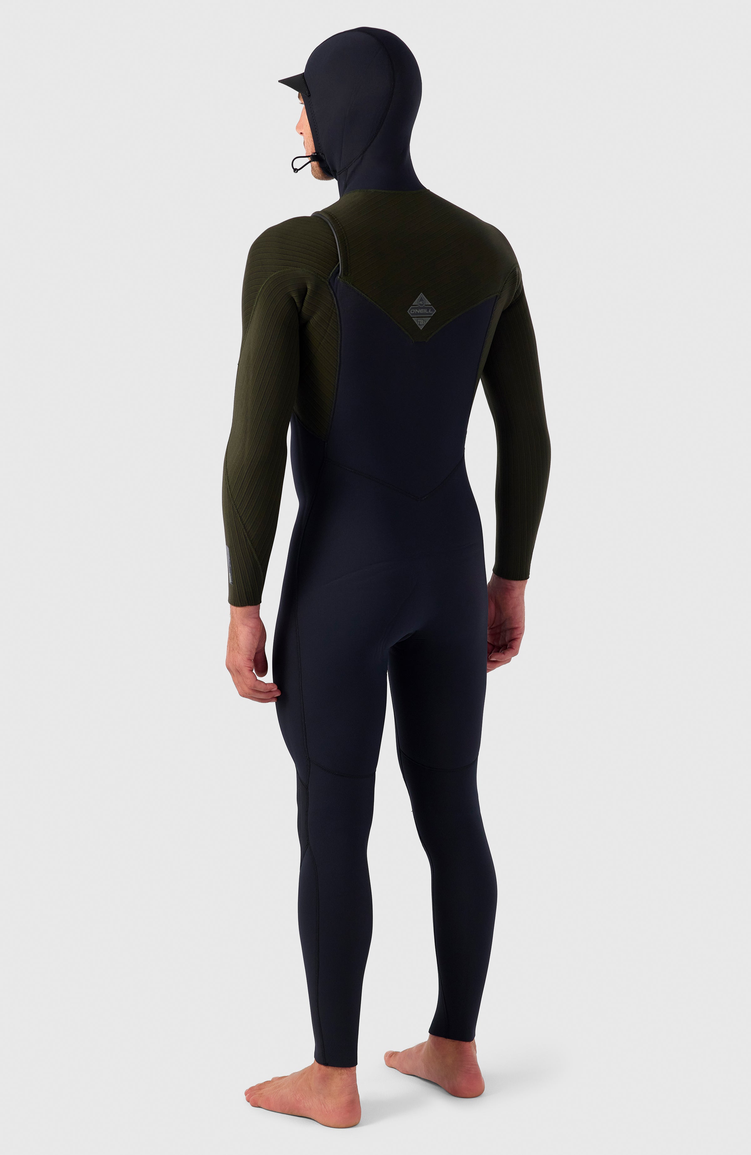 O'Neill Men Hyperfreak 5/4mm Chest Zip Full Wetsuit with Hood Men – O'Neill BLACK/BLACK
