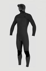 O'Neill Men Hyperfreak 5/4mm Chest Zip Full Wetsuit with Hood Men – O'Neill BLACK/BLACK