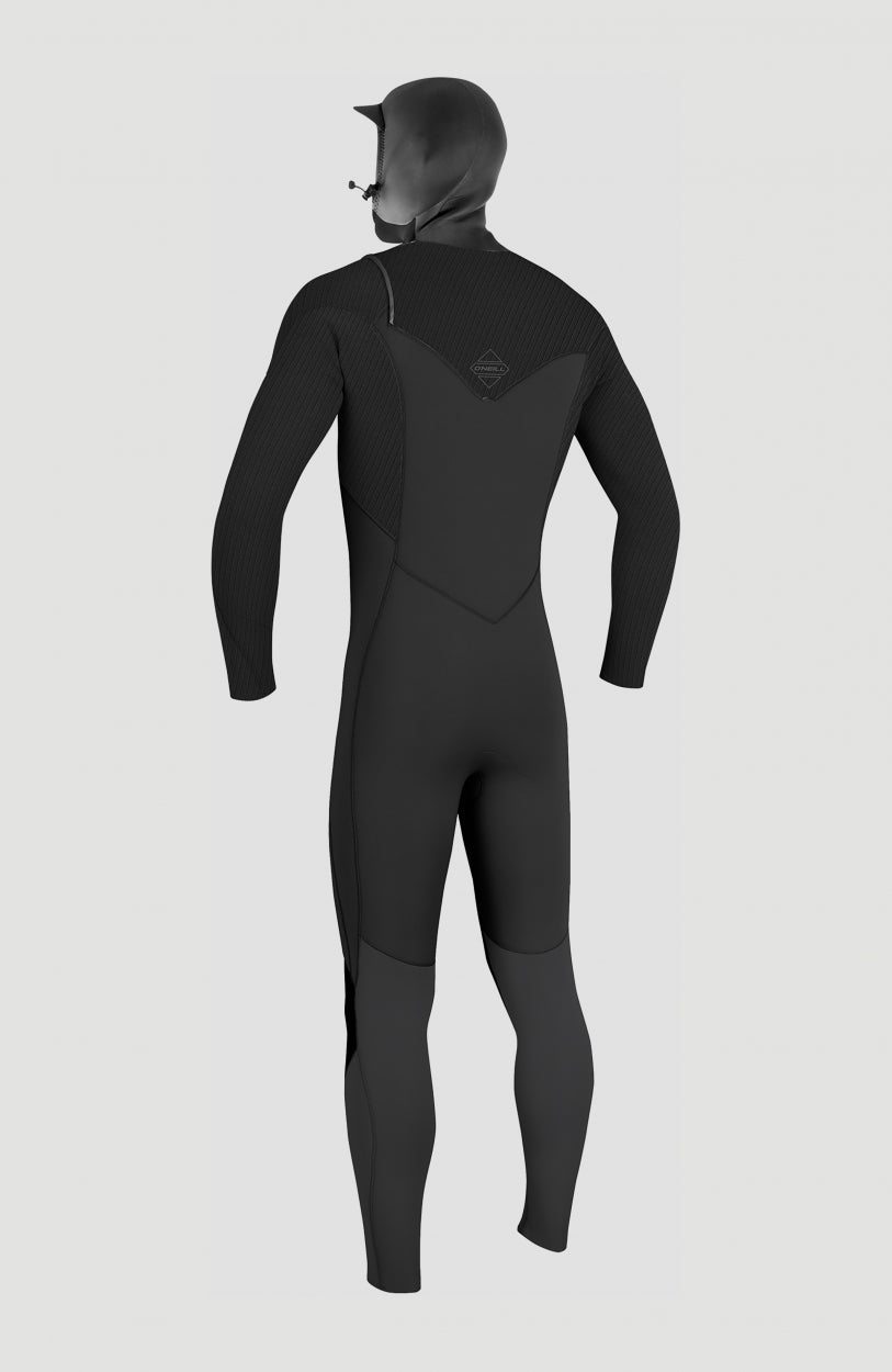 O'Neill Men Hyperfreak 5/4mm Chest Zip Full Wetsuit with Hood Men – O'Neill BLACK/BLACK