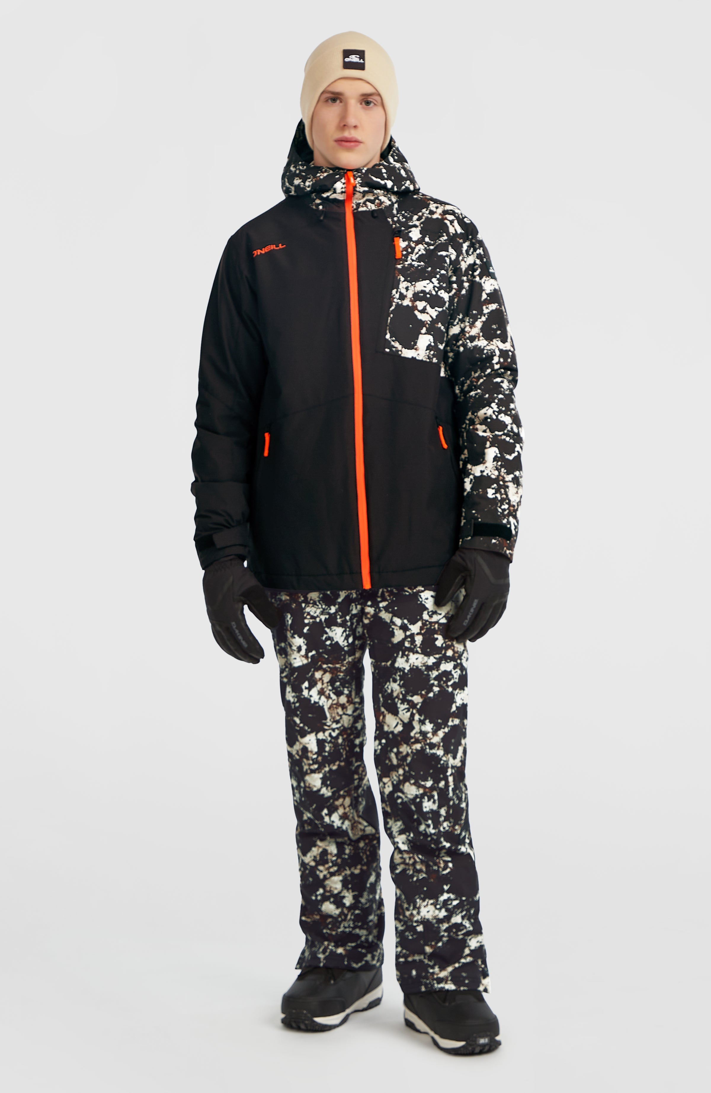 FWC'Cruz Block Snow Jacket Black/Beige Quarry