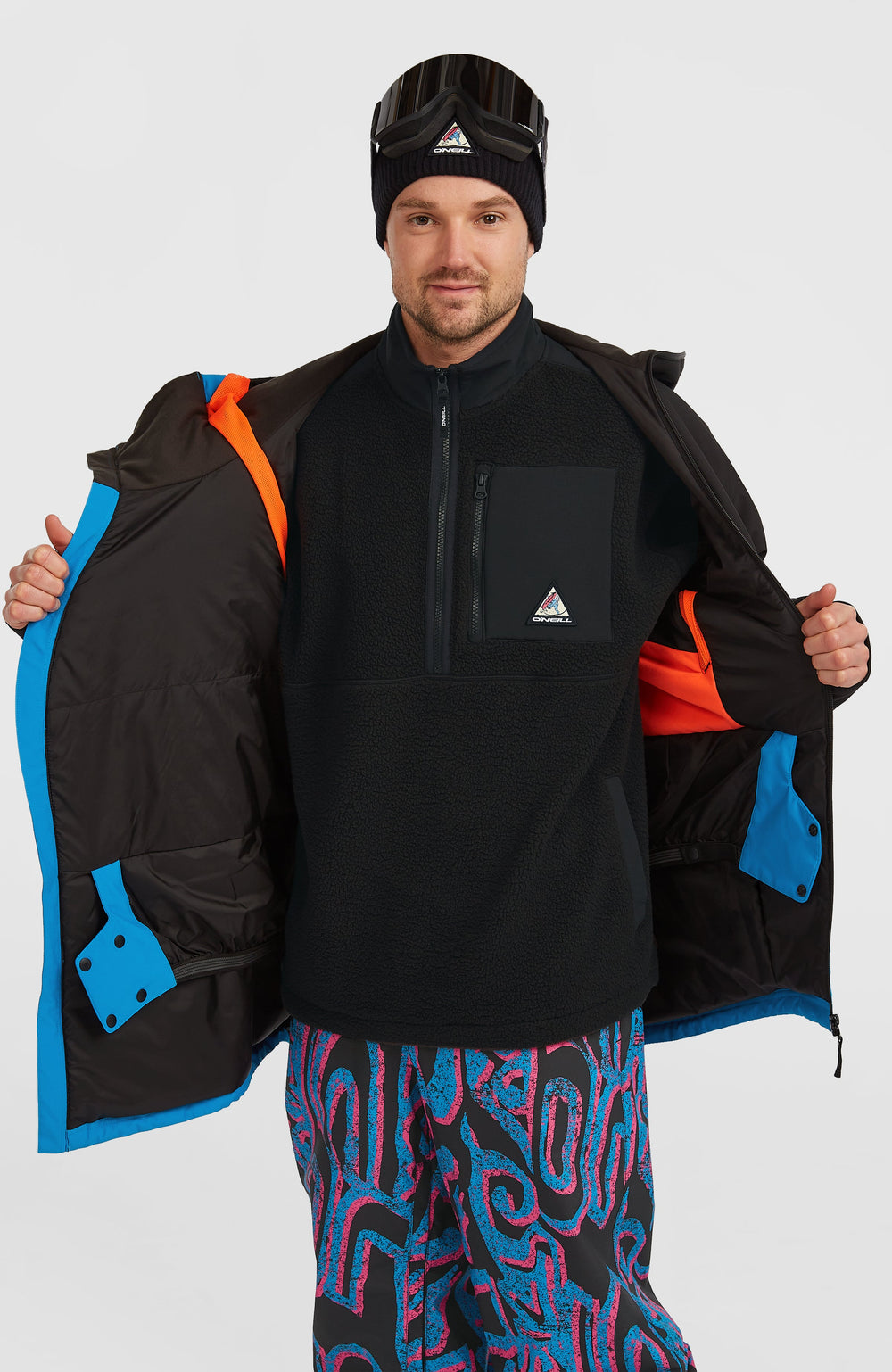FWC'Play Asymmetric Snow Jacket Ocean Melody Colour Block