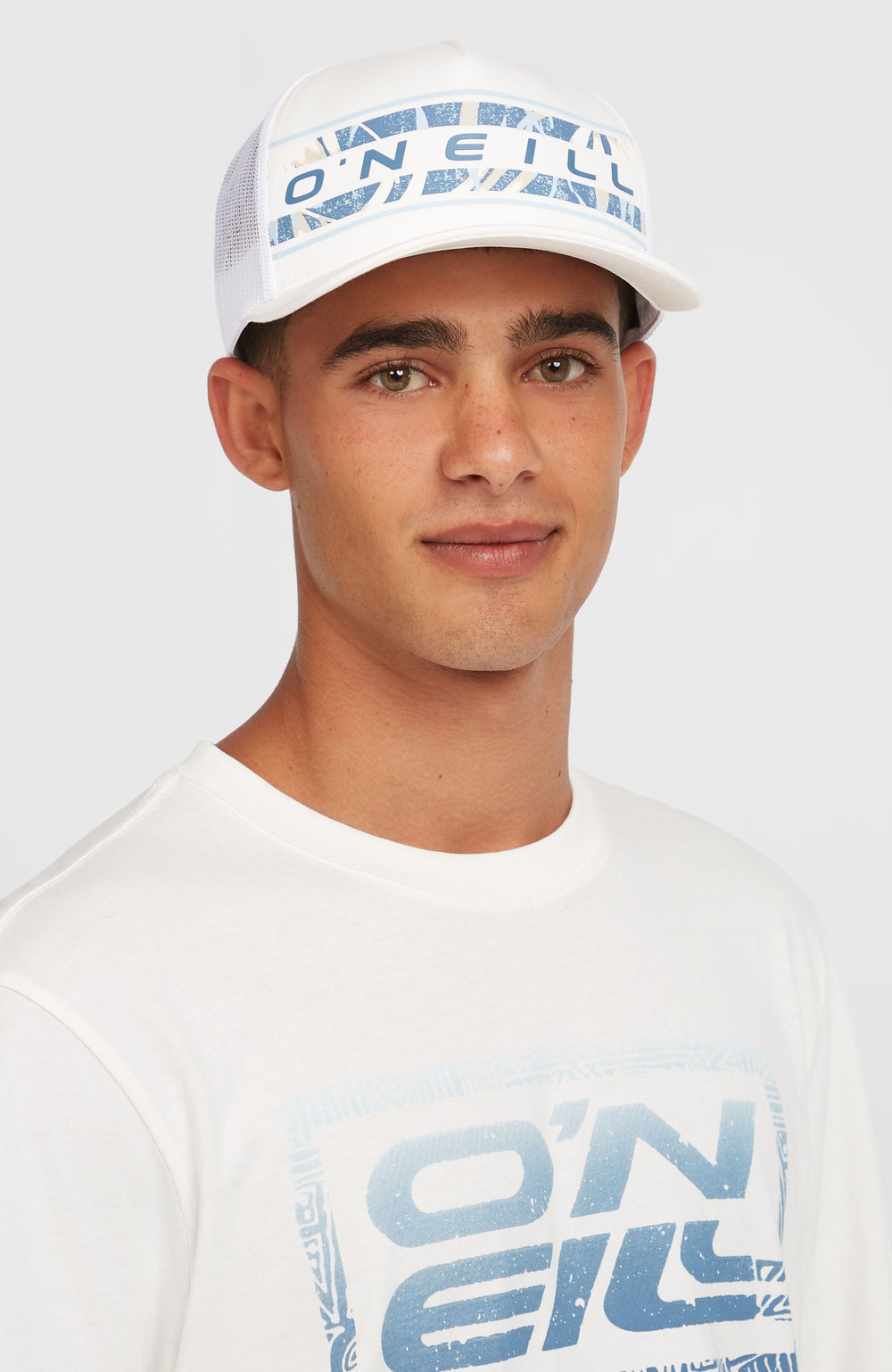 Flower Trucker Cap Snow White
