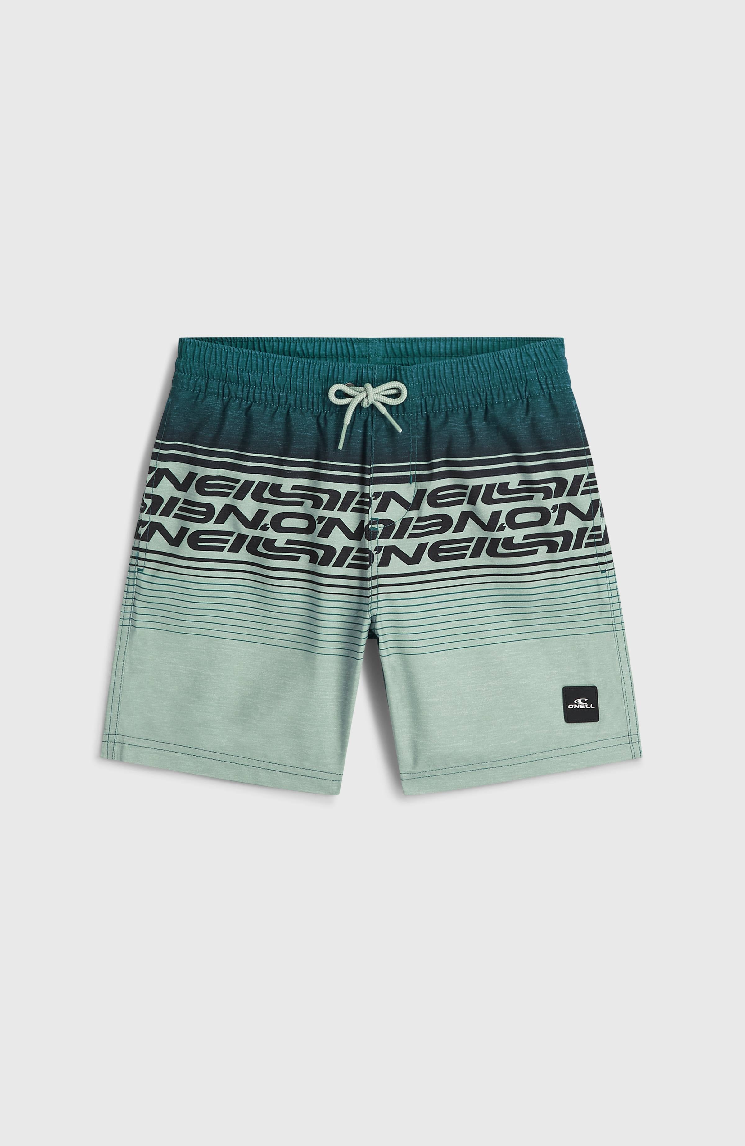 O'Neill Logo Stripe Swimshorts Boys Green Heritage O'Neill