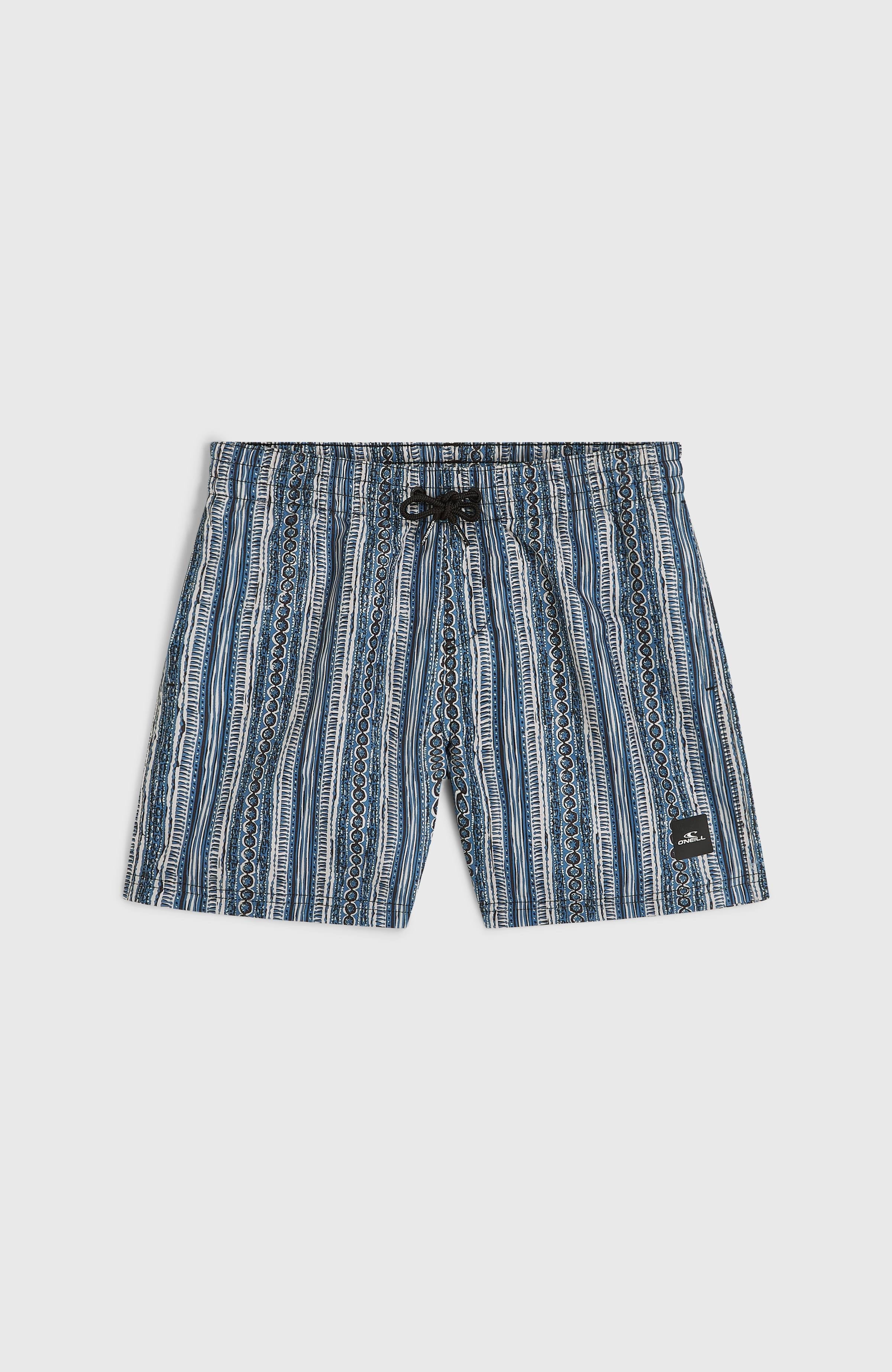 Cali 14'' Swim Shorts Blue Pressed Lines