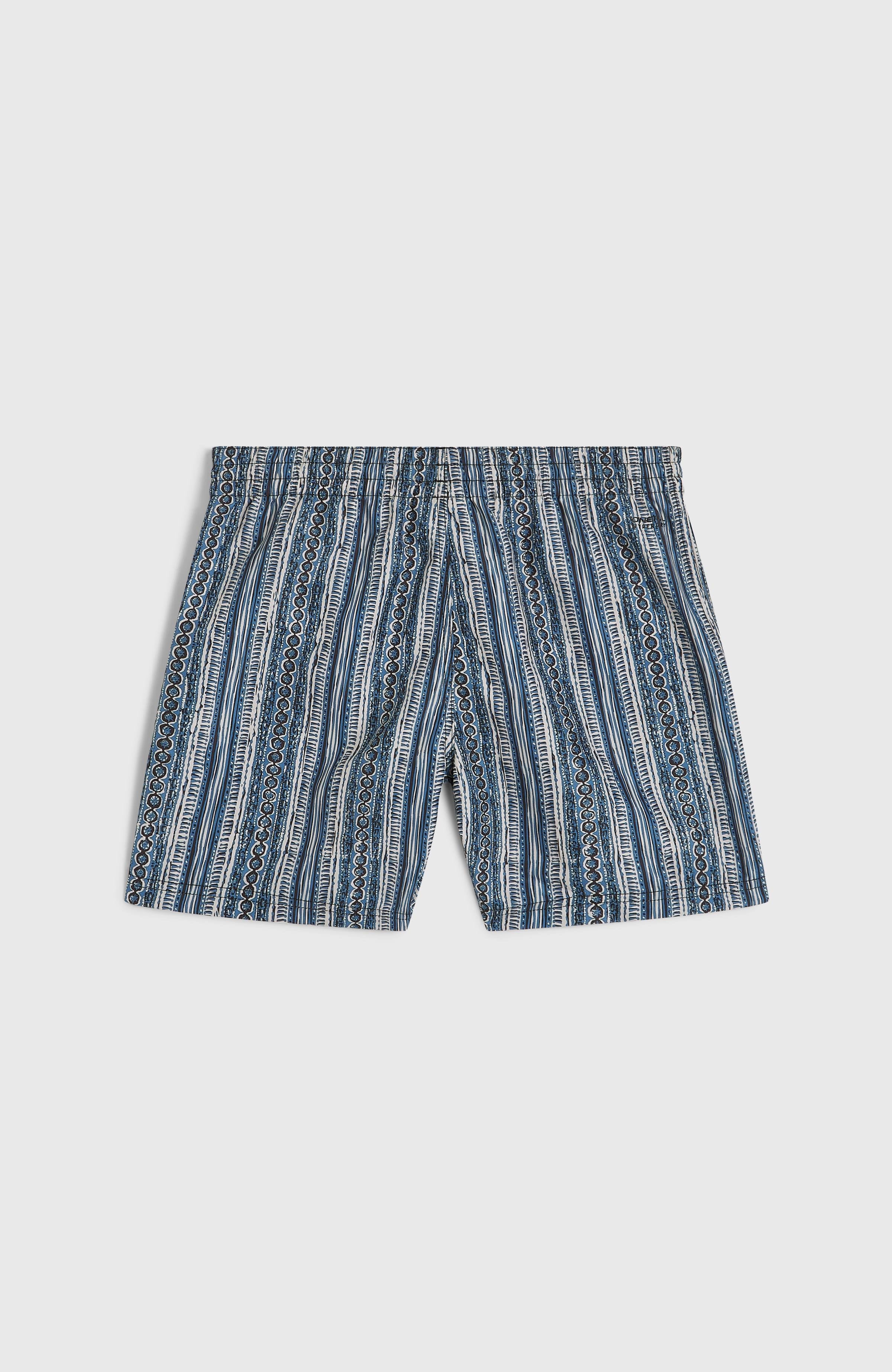 Cali 14'' Swim Shorts Blue Pressed Lines