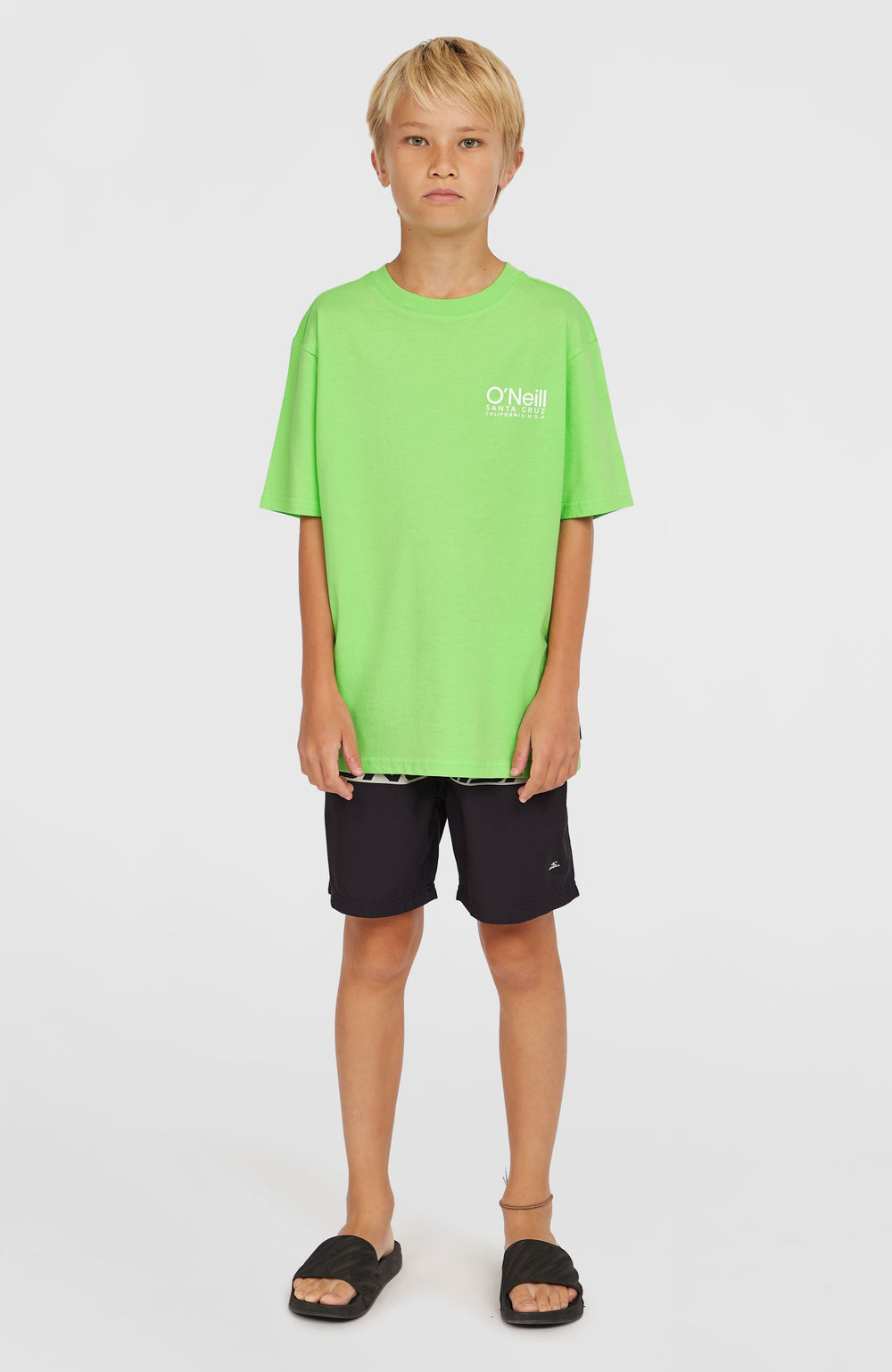 Cali Stripe 14'' Swim Shorts Green Upside Down
