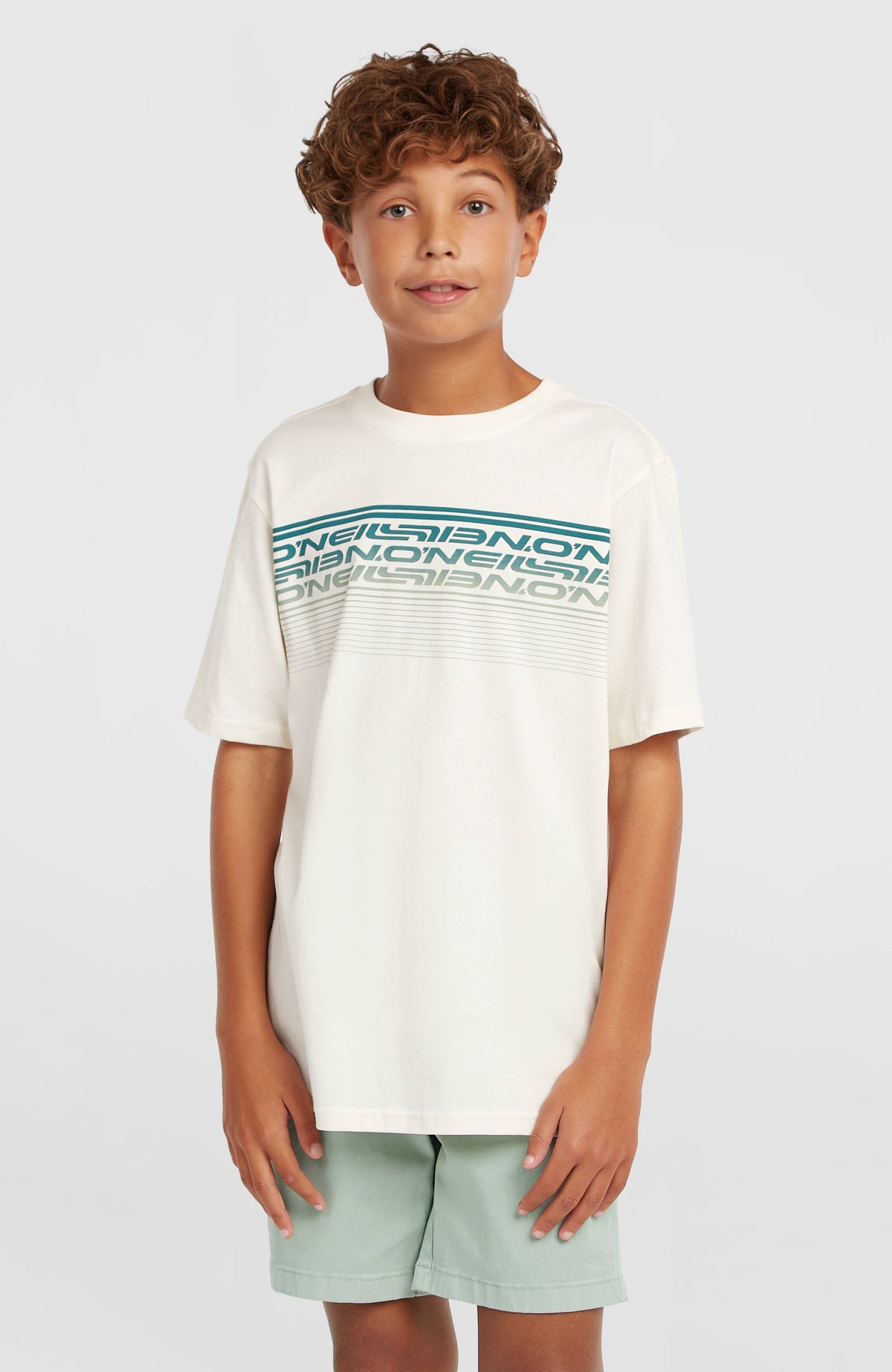 O'Neill Logo Stripe T-Shirt Snow White