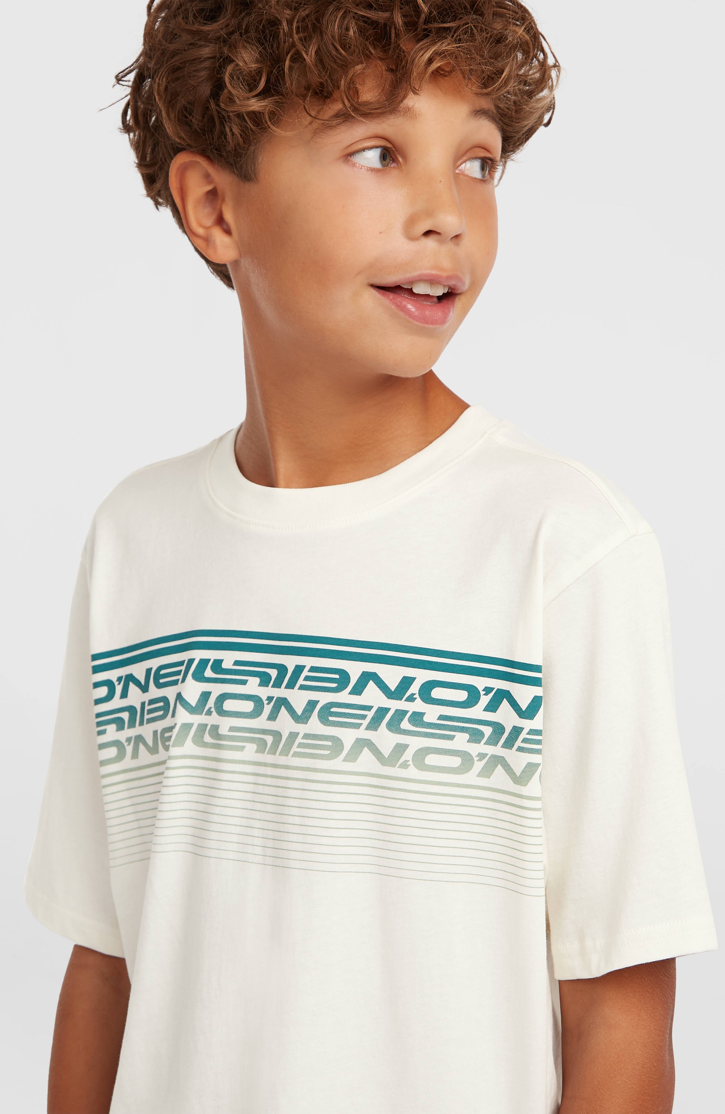 O'Neill Logo Stripe T-Shirt Snow White