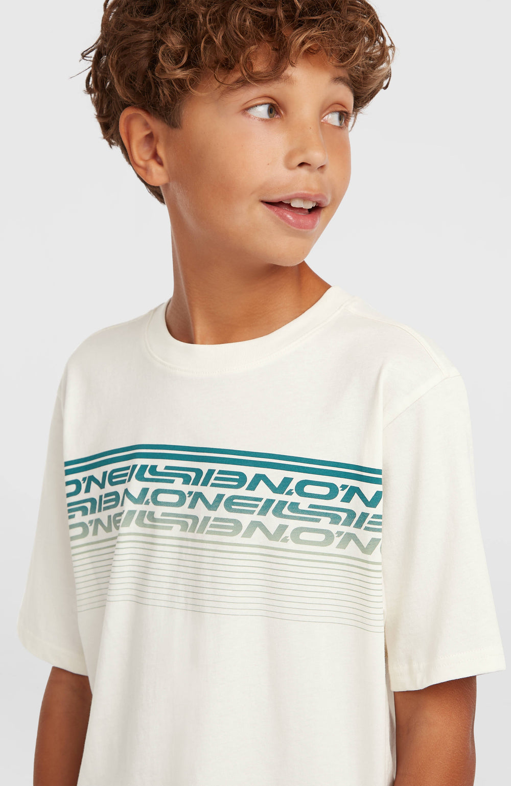 O'Neill Logo Stripe T-Shirt Snow White