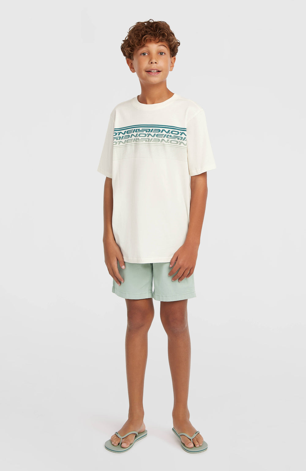 O'Neill Logo Stripe T-Shirt Snow White