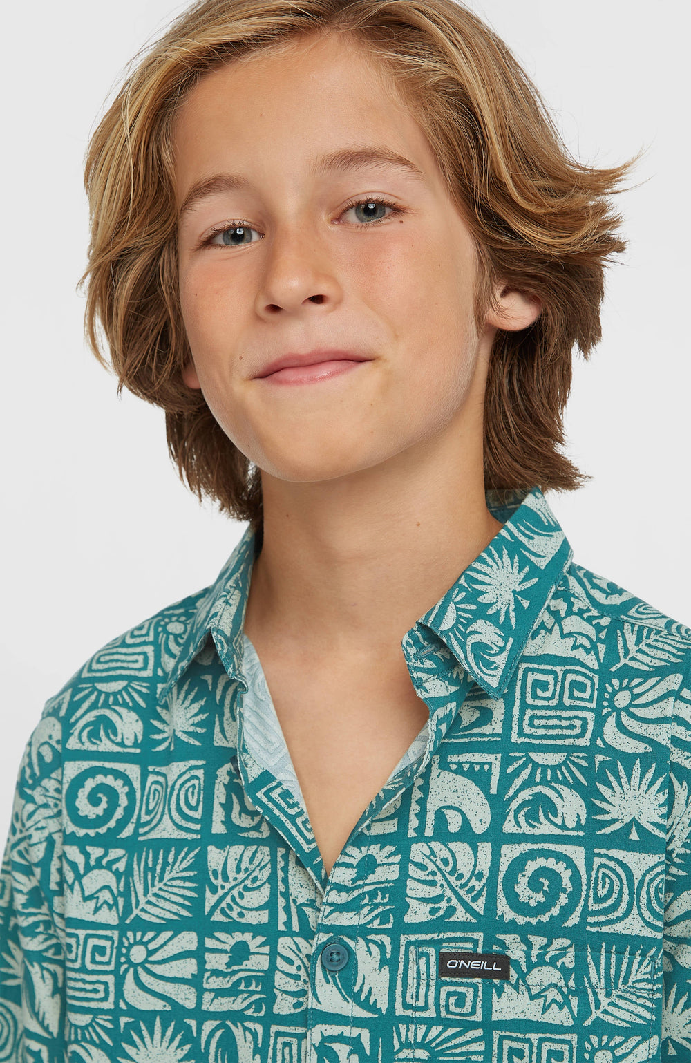 Print Shirt Blue Bricks