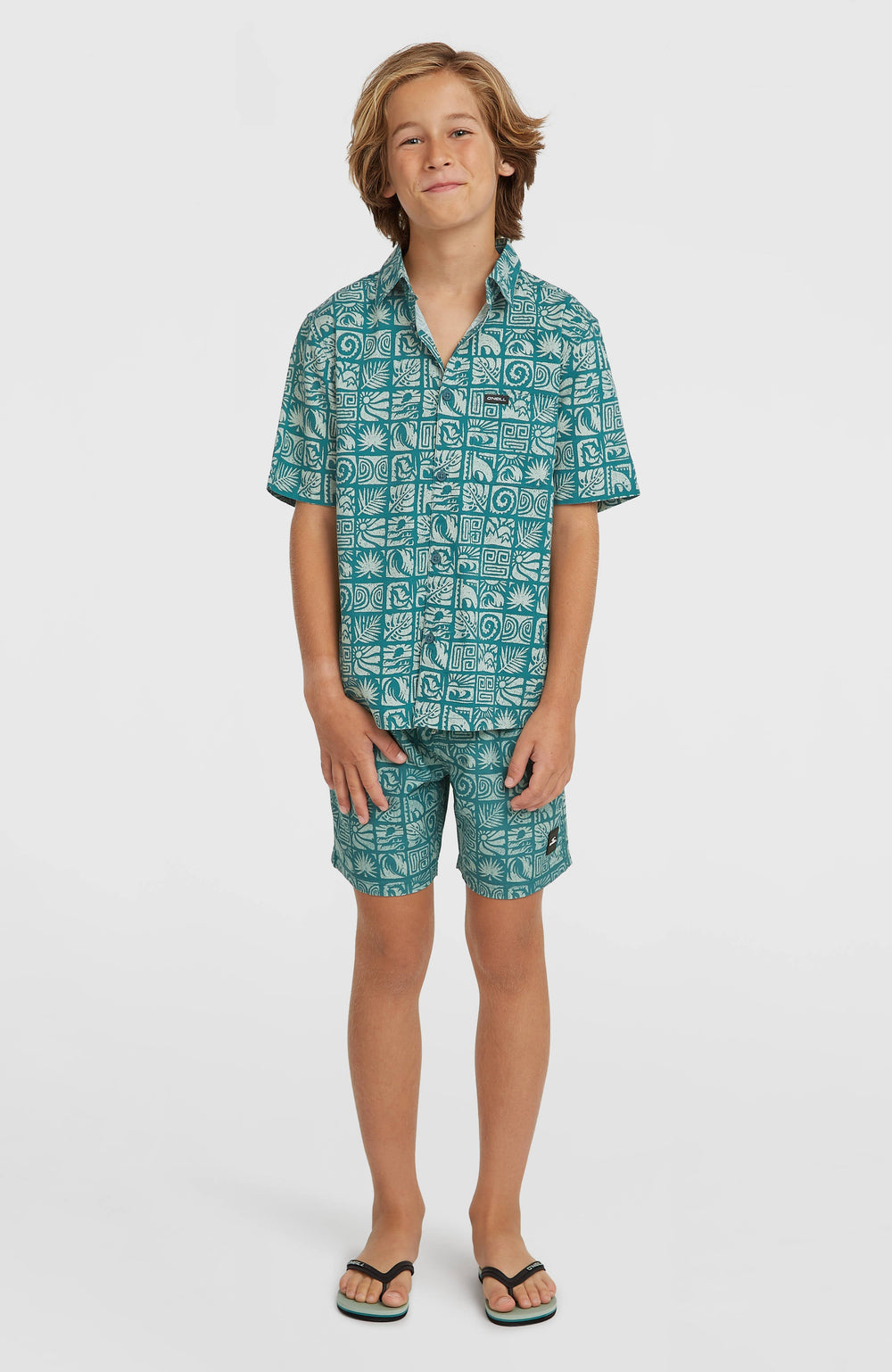 Print Shirt Blue Bricks
