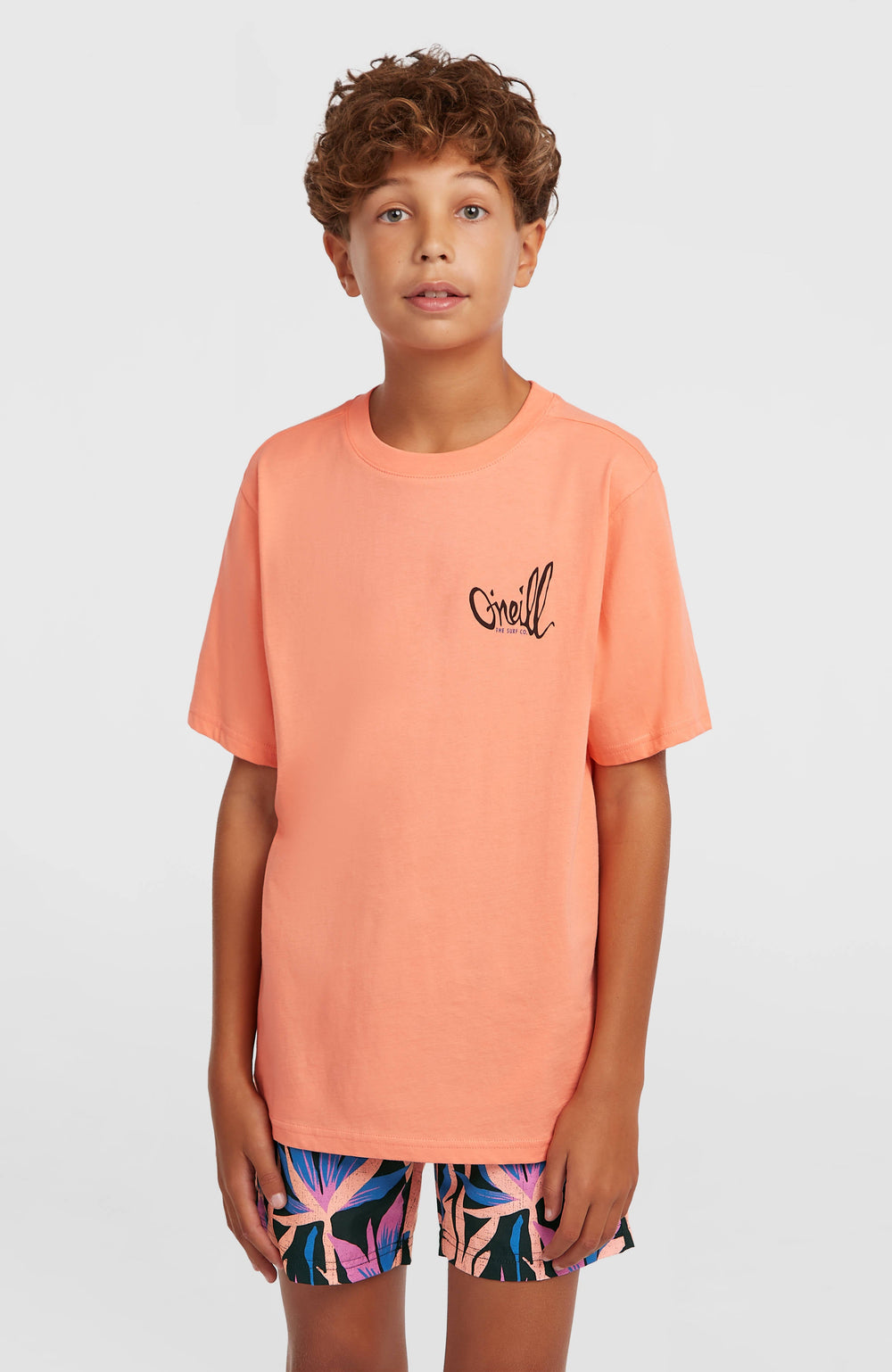 O'Neill Chest Print T-Shirt Funky Peach