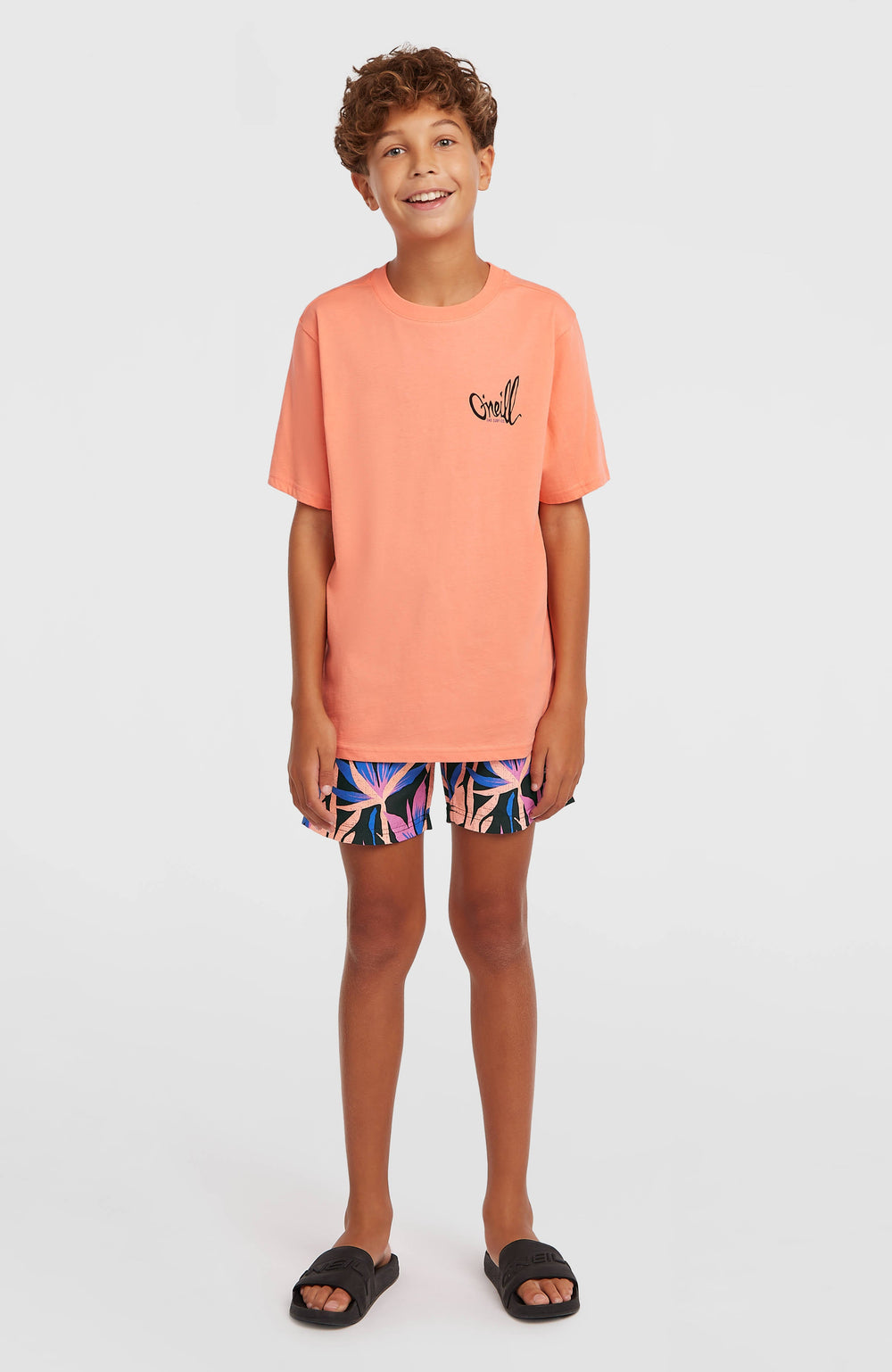 O'Neill Chest Print T-Shirt Funky Peach