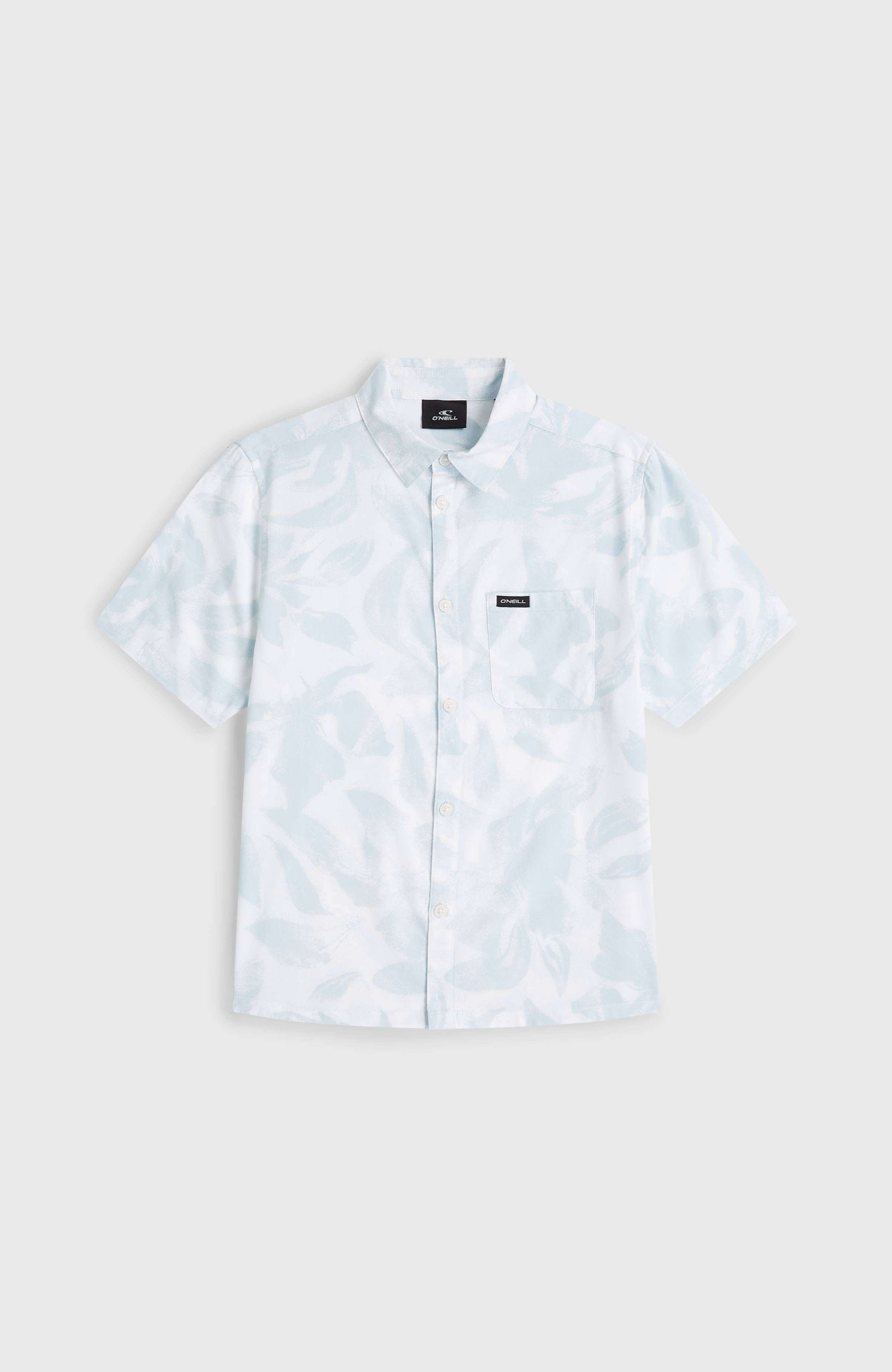 Print Shirt White Spray Flower