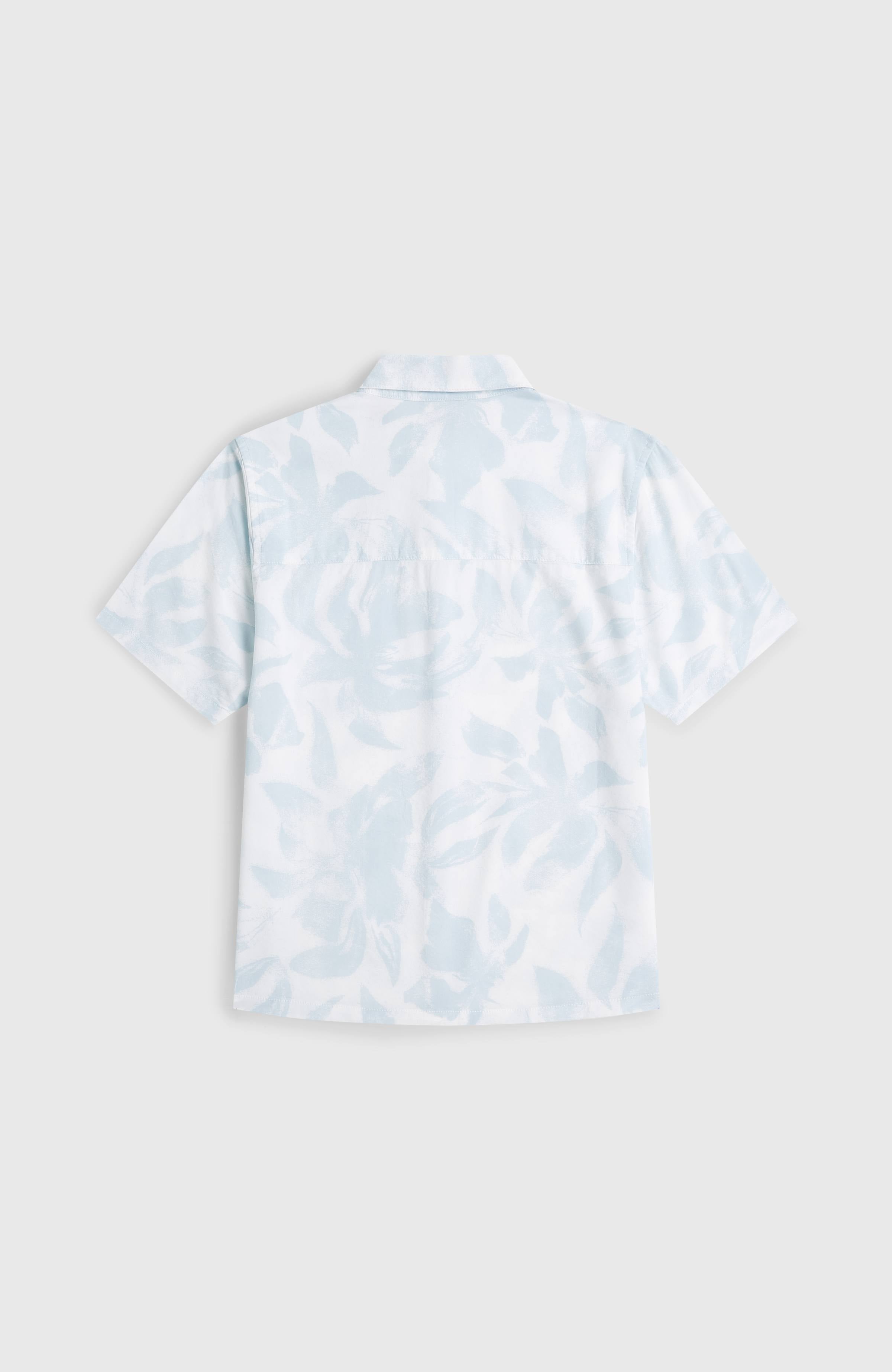 Print Shirt White Spray Flower