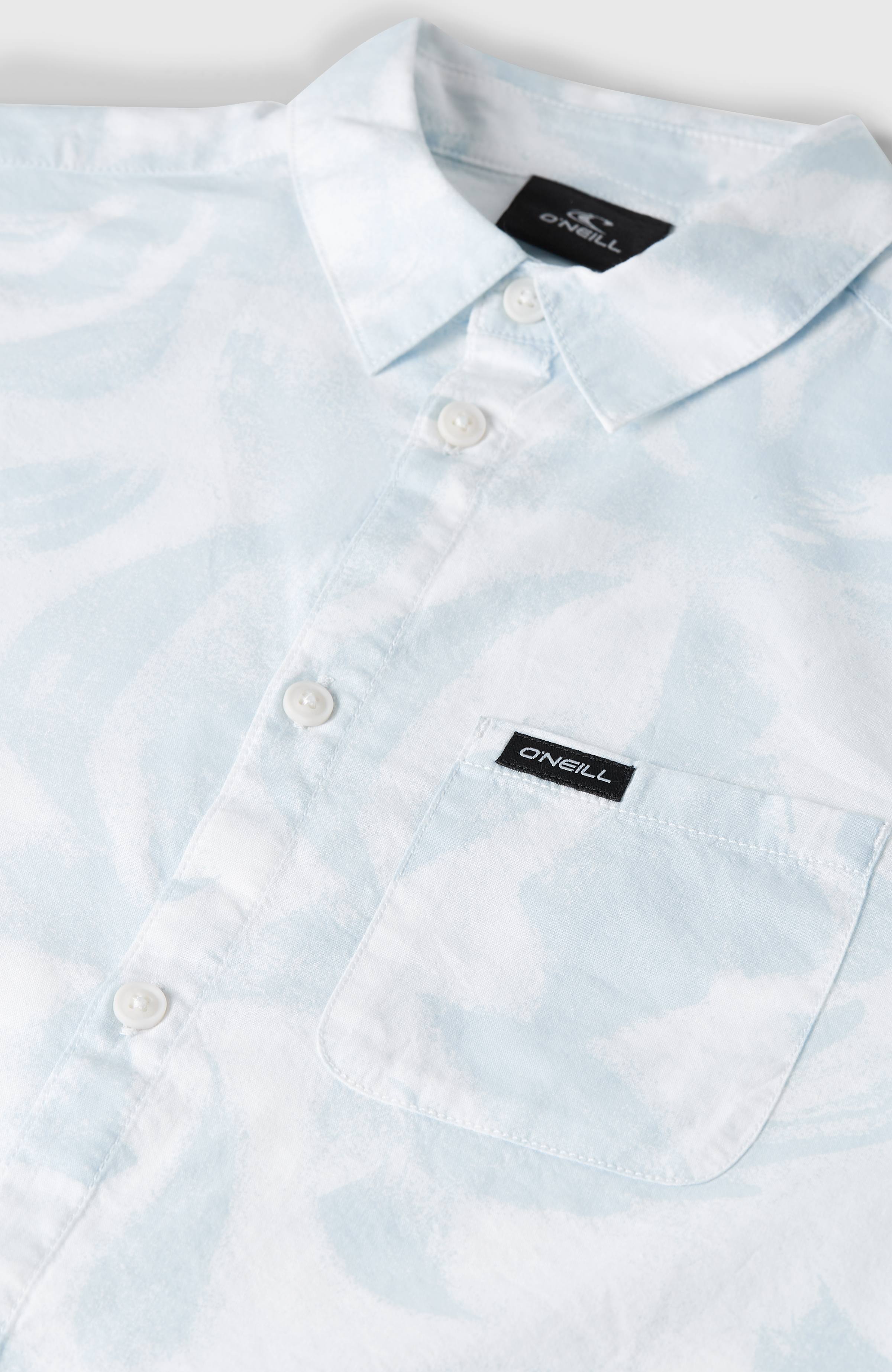 Print Shirt White Spray Flower