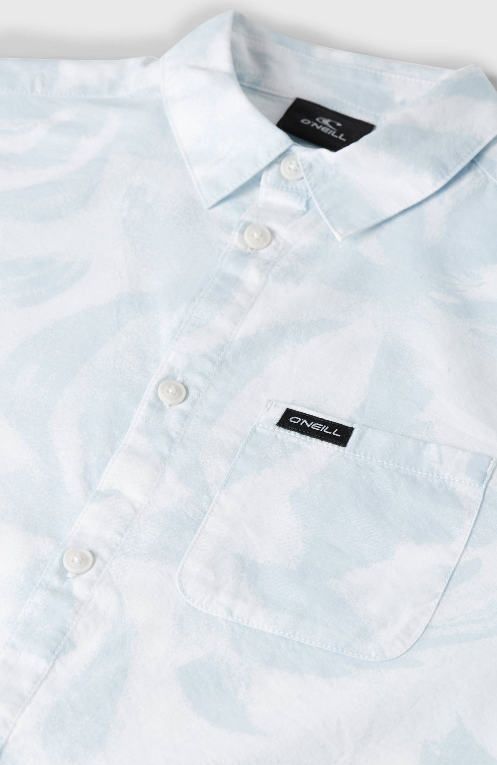 Print Shirt White Spray Flower