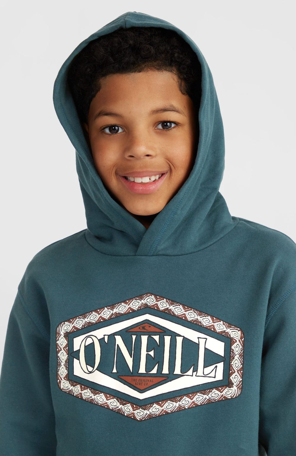 Front Print Hoodie Alma Steel