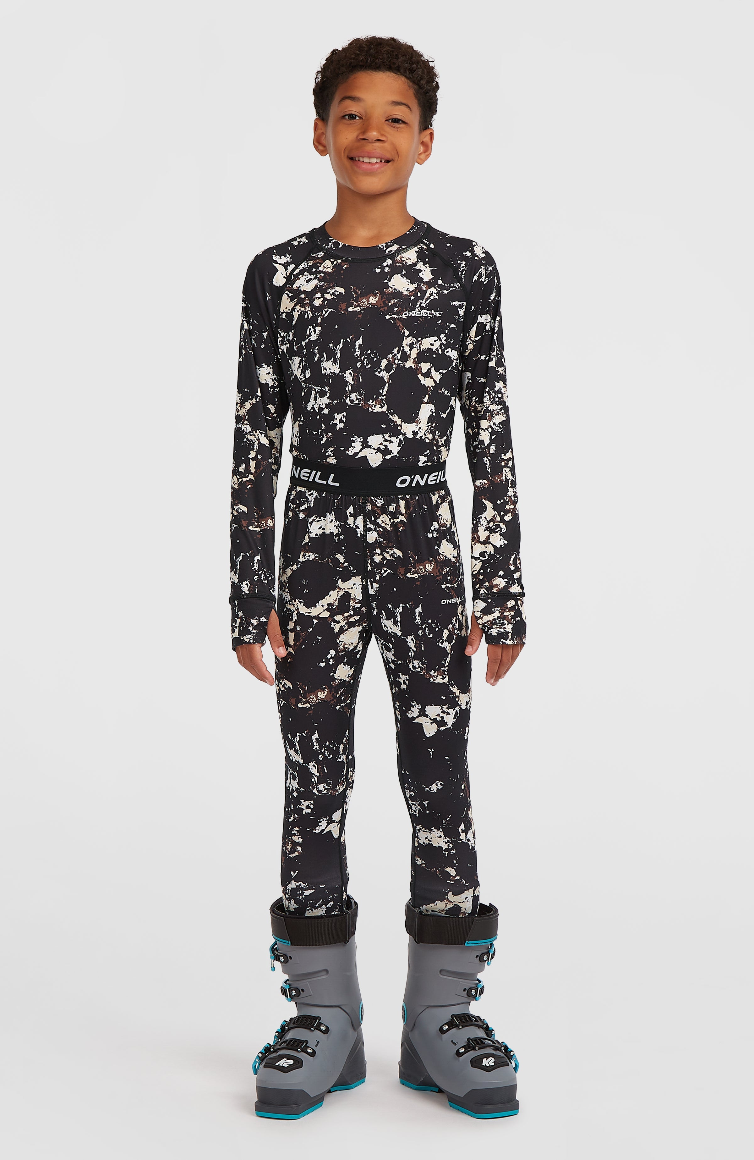 Baselayer Set Black/Beige Quarry