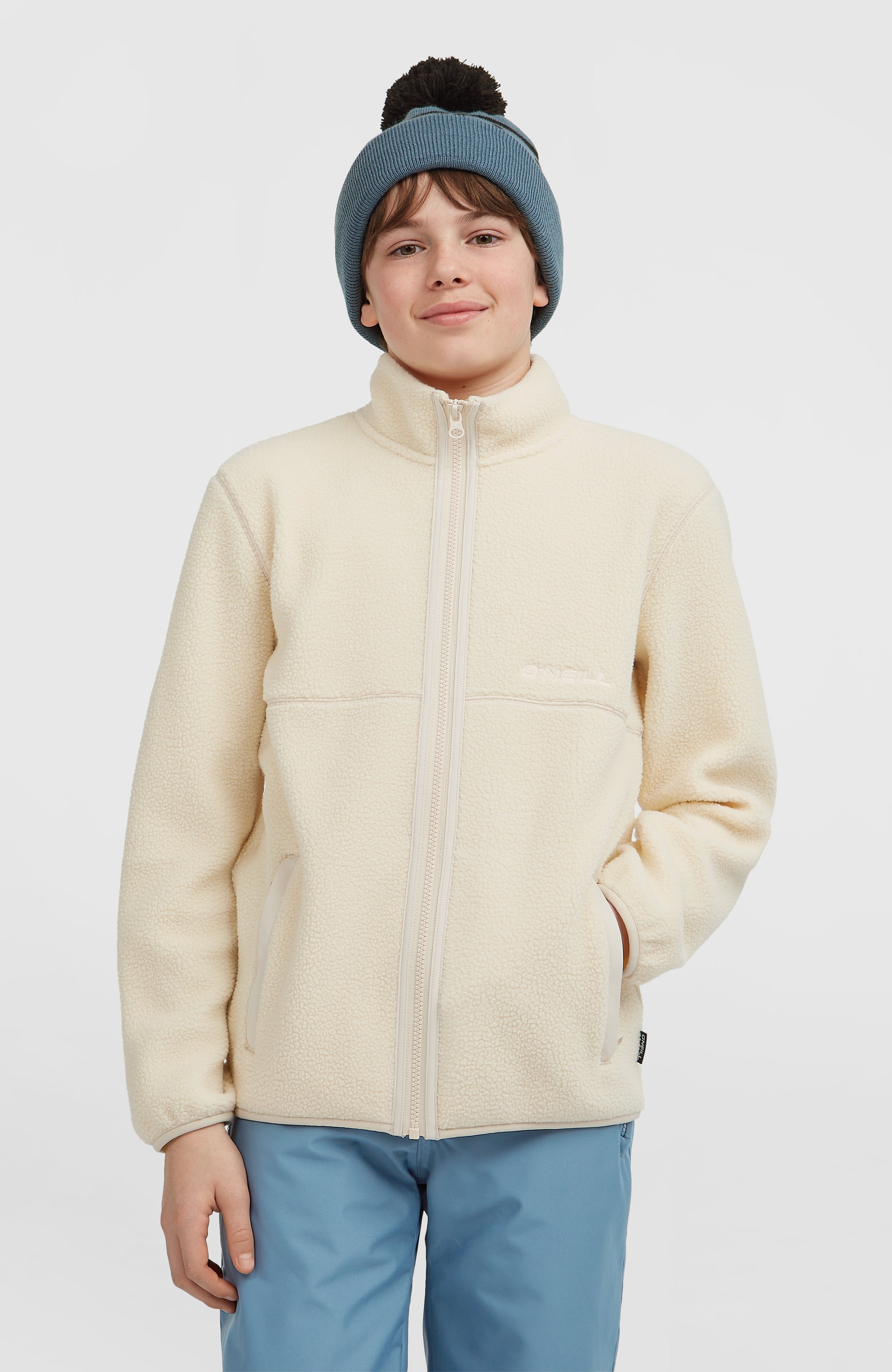 High-Pile Full-Zip Fleece Macaron