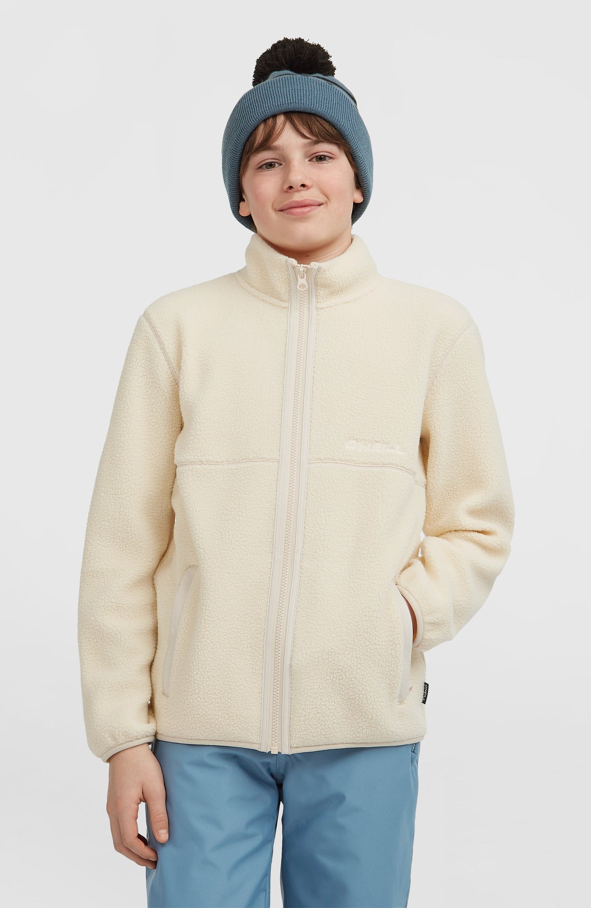 High-Pile Full-Zip Fleece Macaron