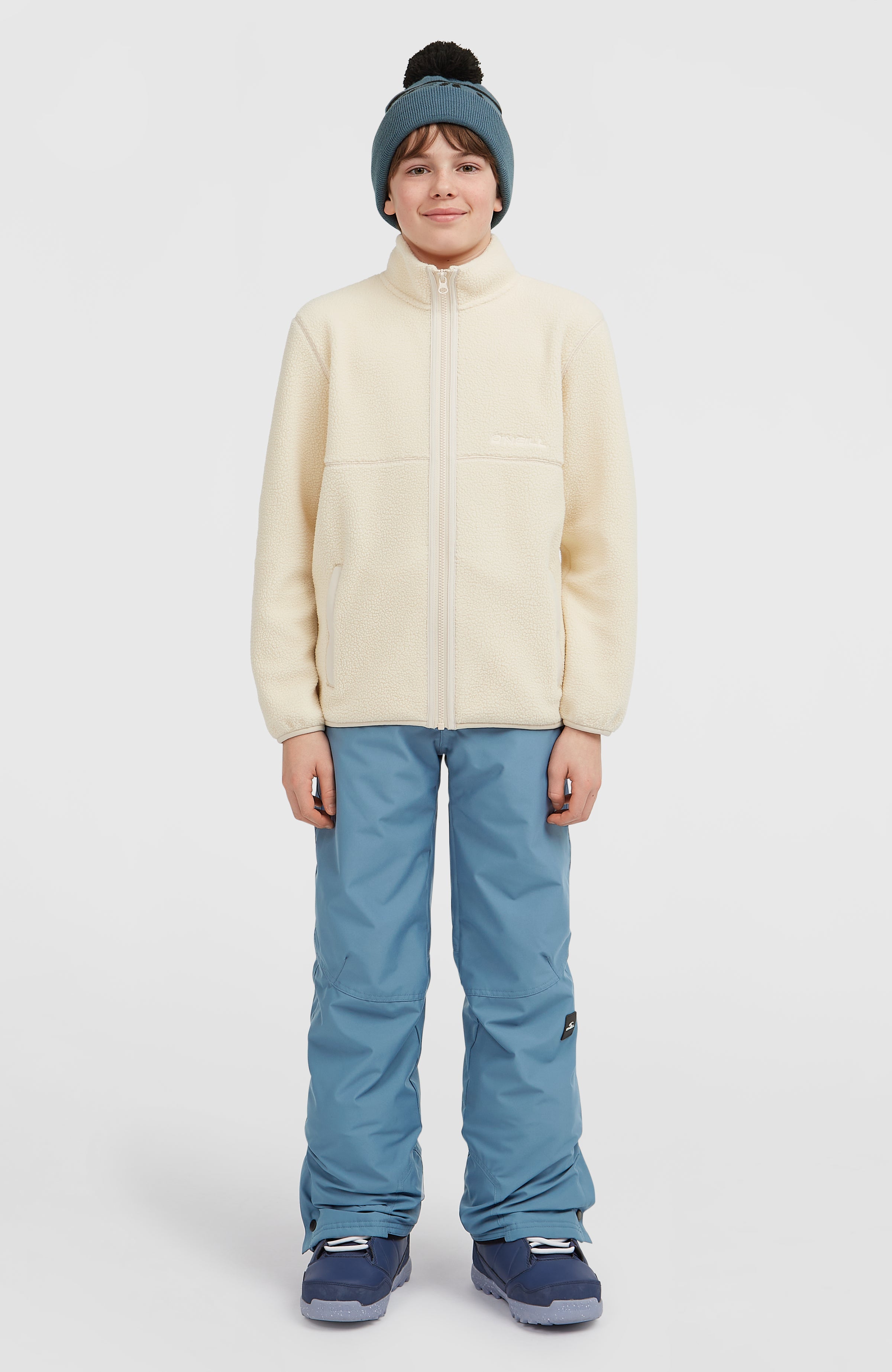 High-Pile Full-Zip Fleece Macaron