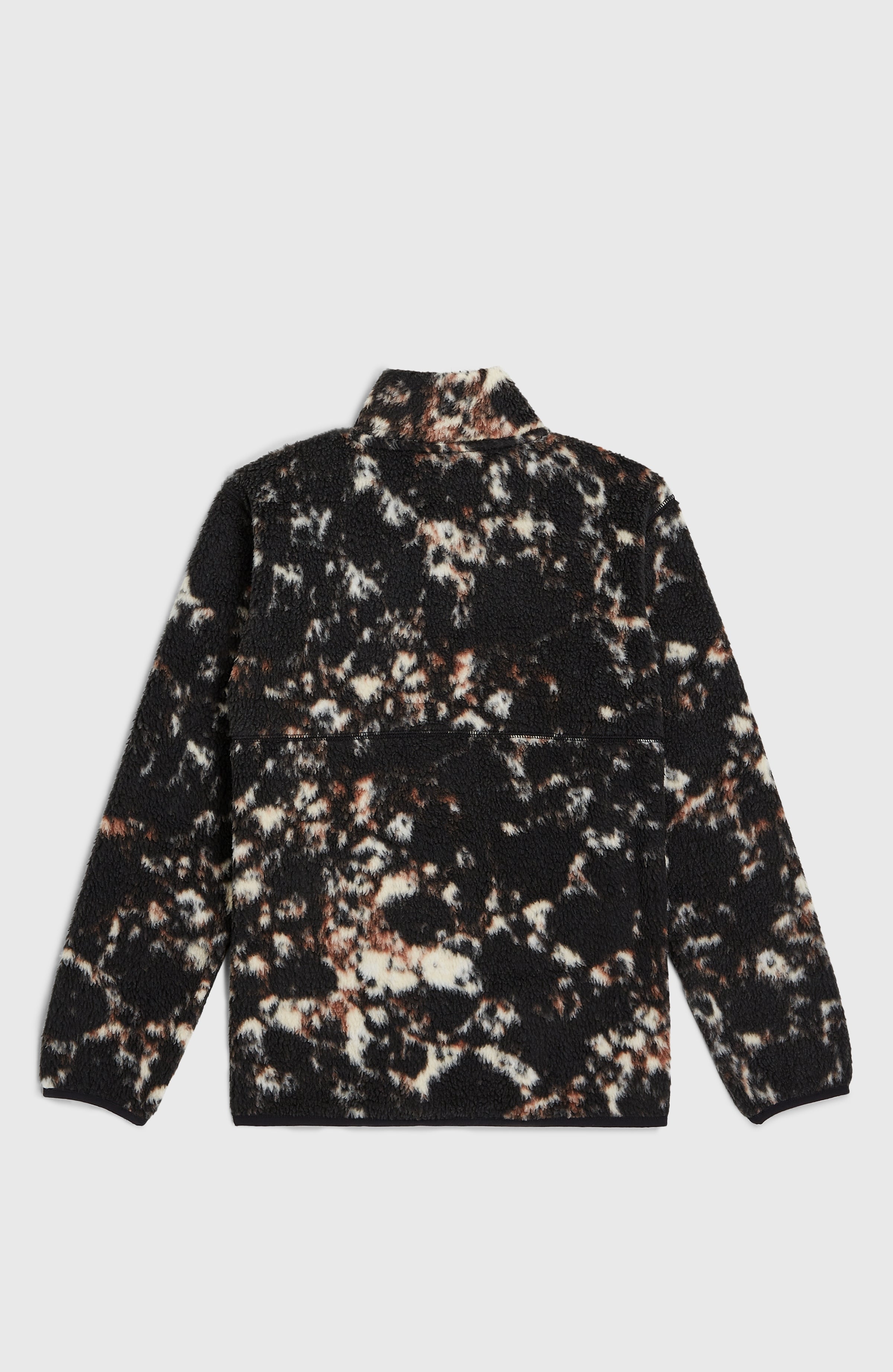 High-Pile Full-Zip Fleece Black/Beige Quarry