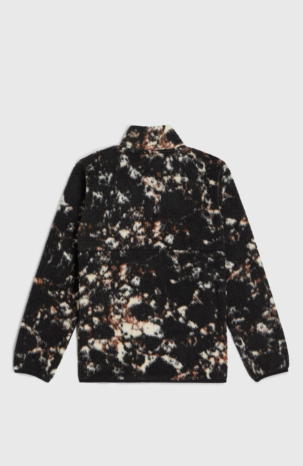 High-Pile Full-Zip Fleece Black/Beige Quarry
