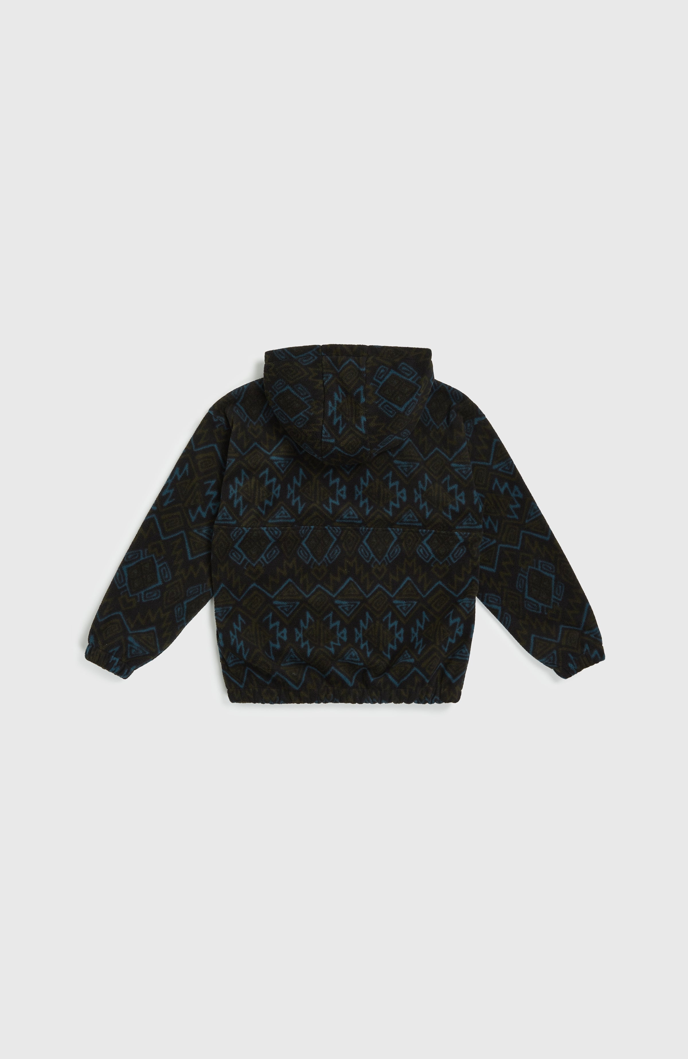 Superfleece Half-Zip Hoodie Black Retro Ikat