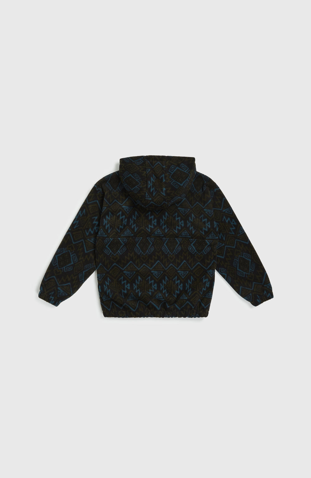 Superfleece Half-Zip Hoodie Black Retro Ikat