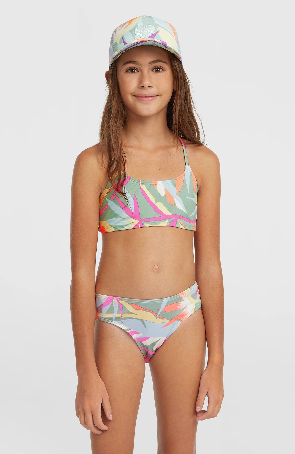 Essentials Bralette Bikini Set Green Wmns Tropicana
