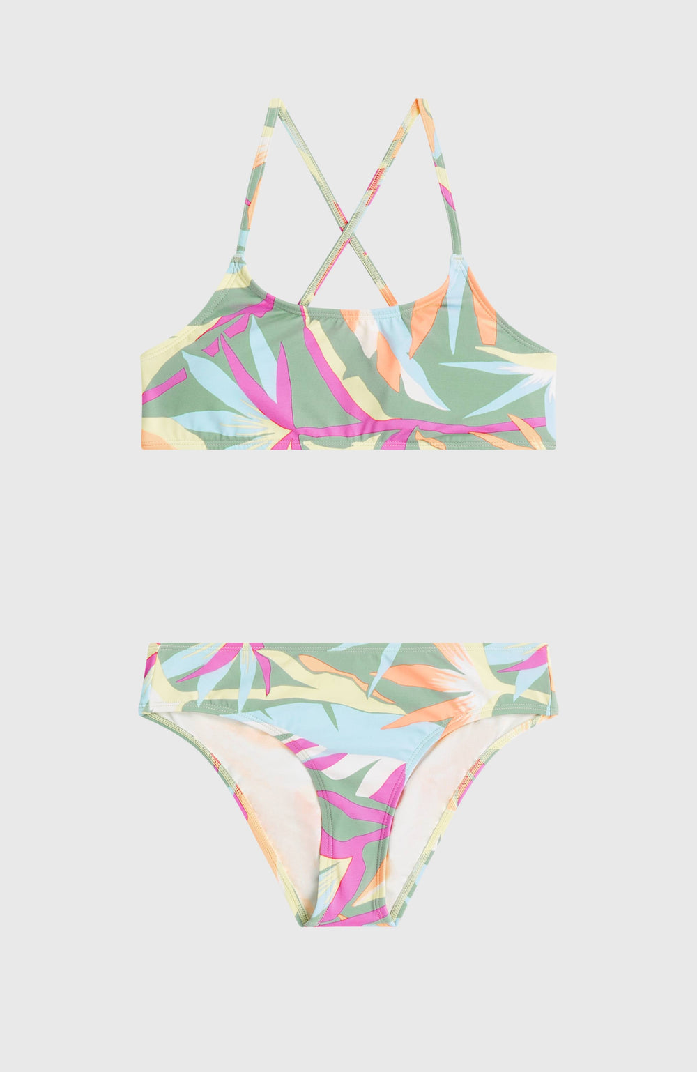 Essentials Bralette Bikini Set Green Wmns Tropicana