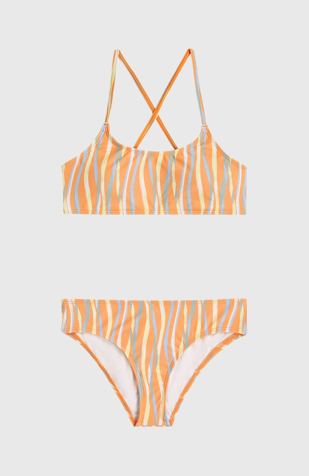 Essentials Bralette Bikini Set Funky Peach Swirly