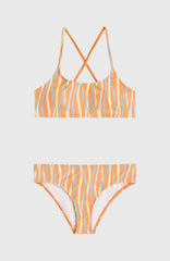 Essentials Bralette Bikini Set Funky Peach Swirly