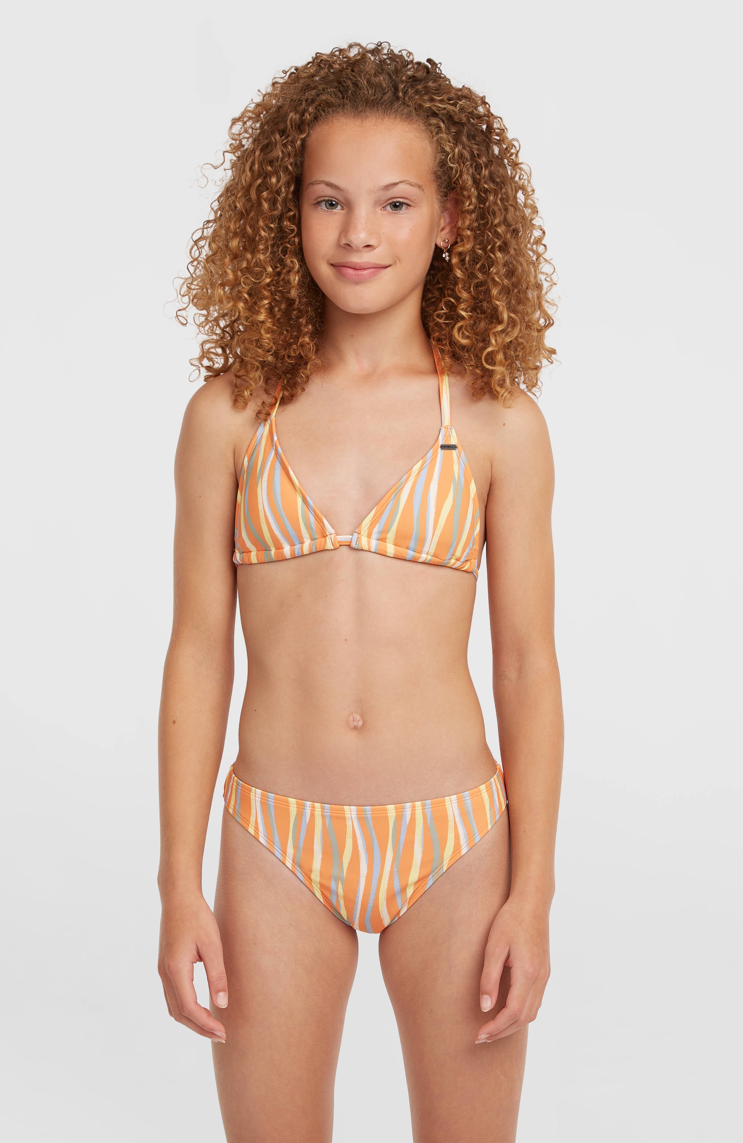 Essentials Triangle Bikini Set Funky Peach Swirly