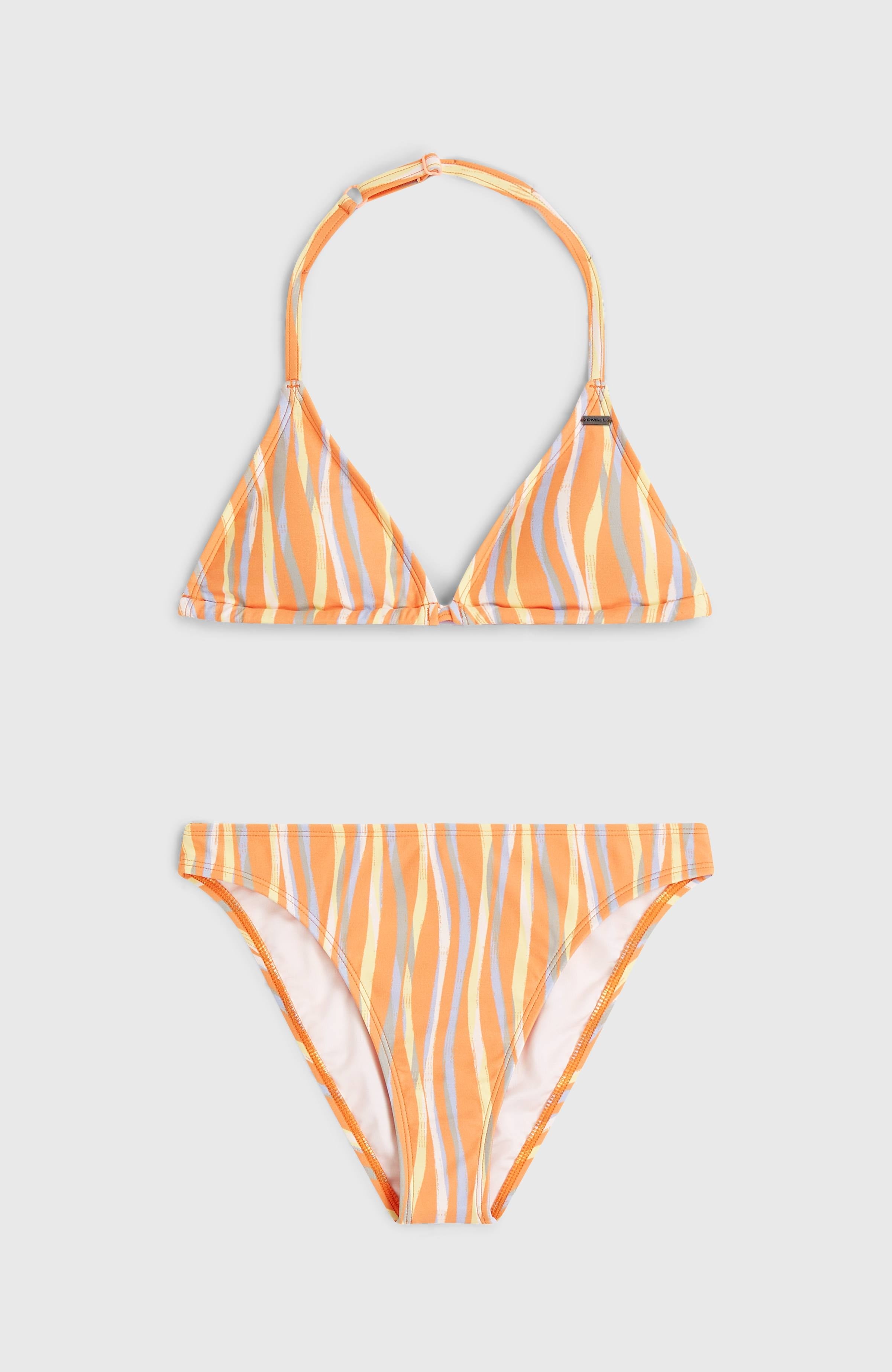 Essentials Triangle Bikini Set Funky Peach Swirly