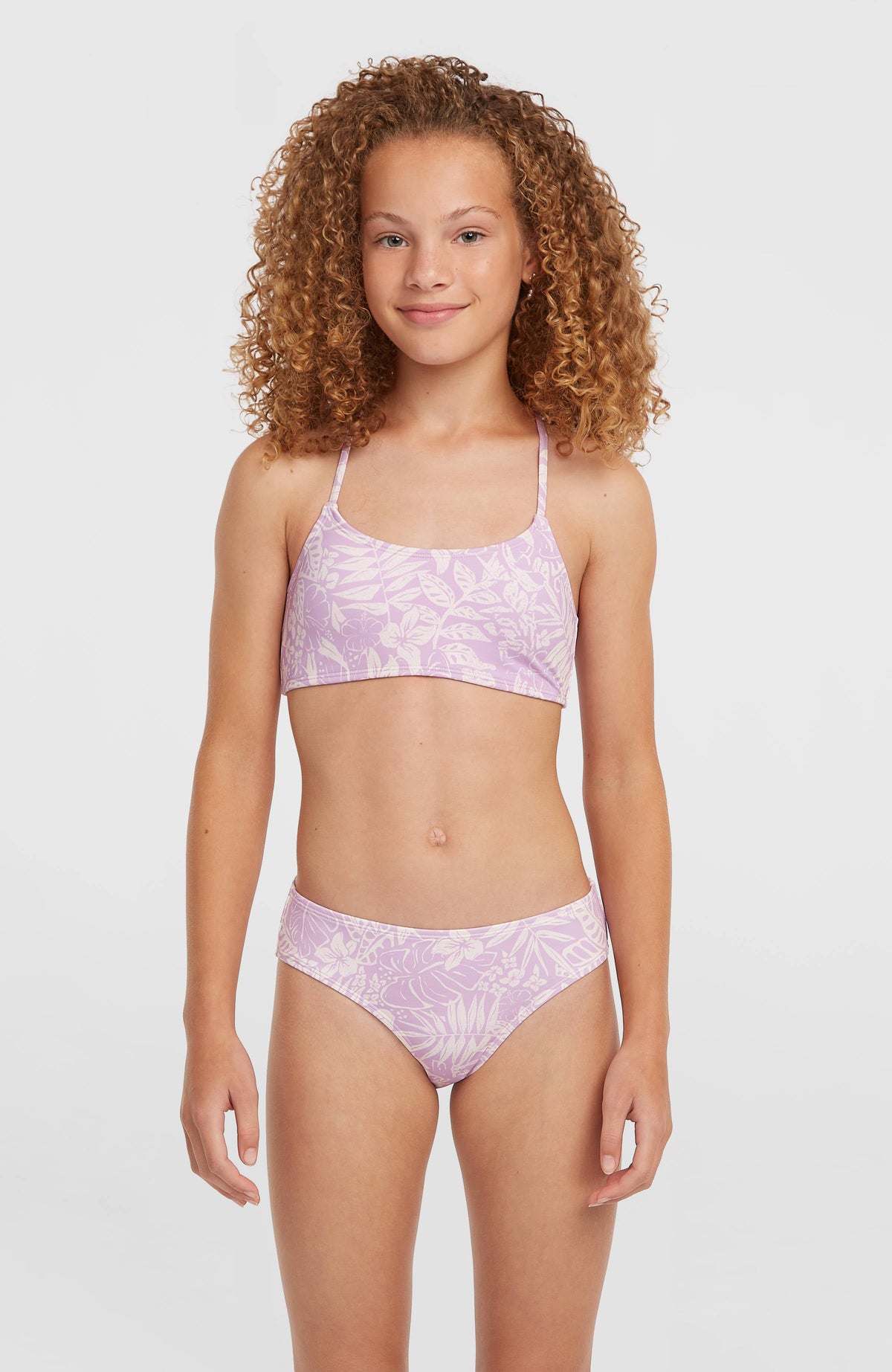 Essentials Bralette Bikini Set Purple Island Sky